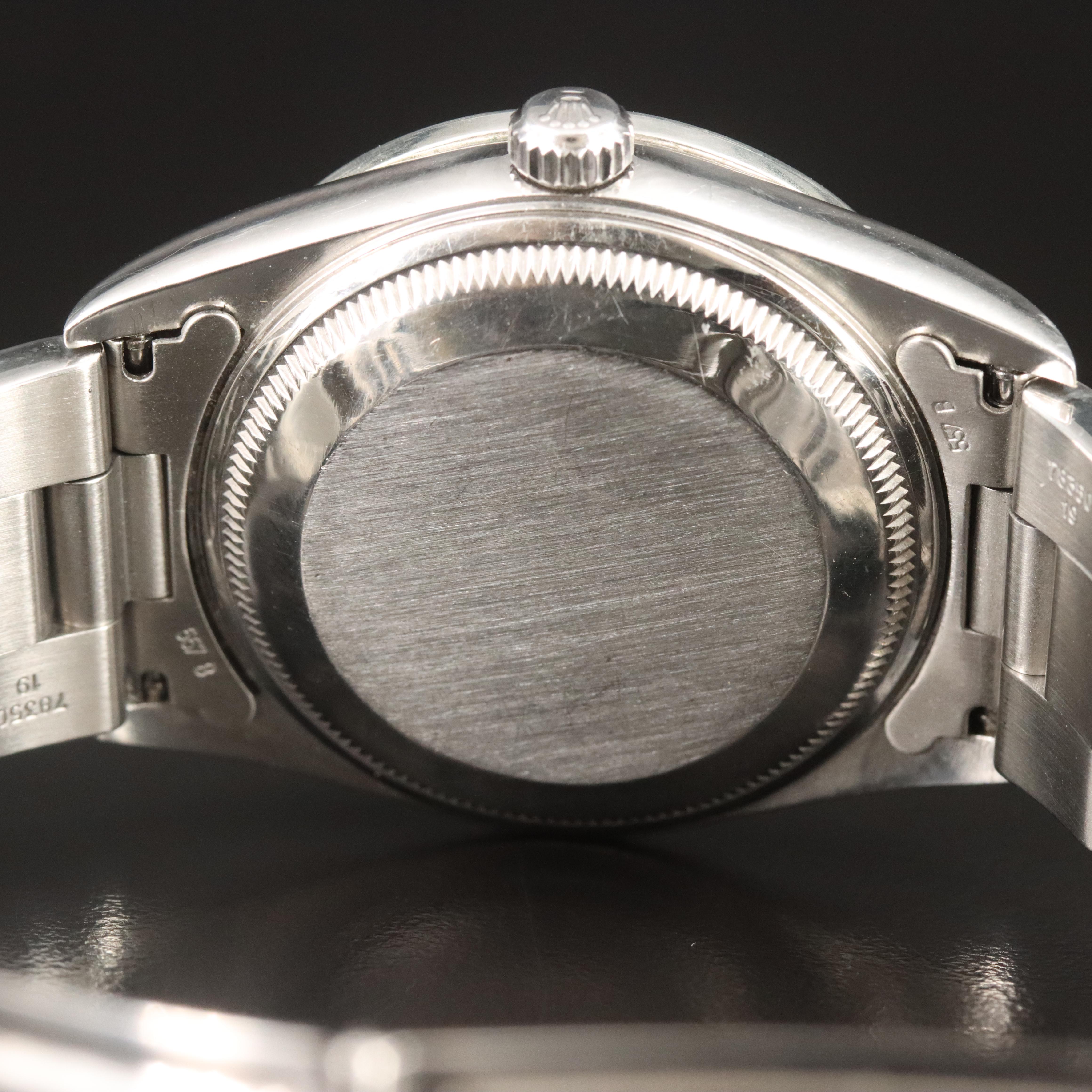 1999 Rolex Date 15200 Custom 1.16 CTW Diamond Dial & Bezel Steel Automatic Watch