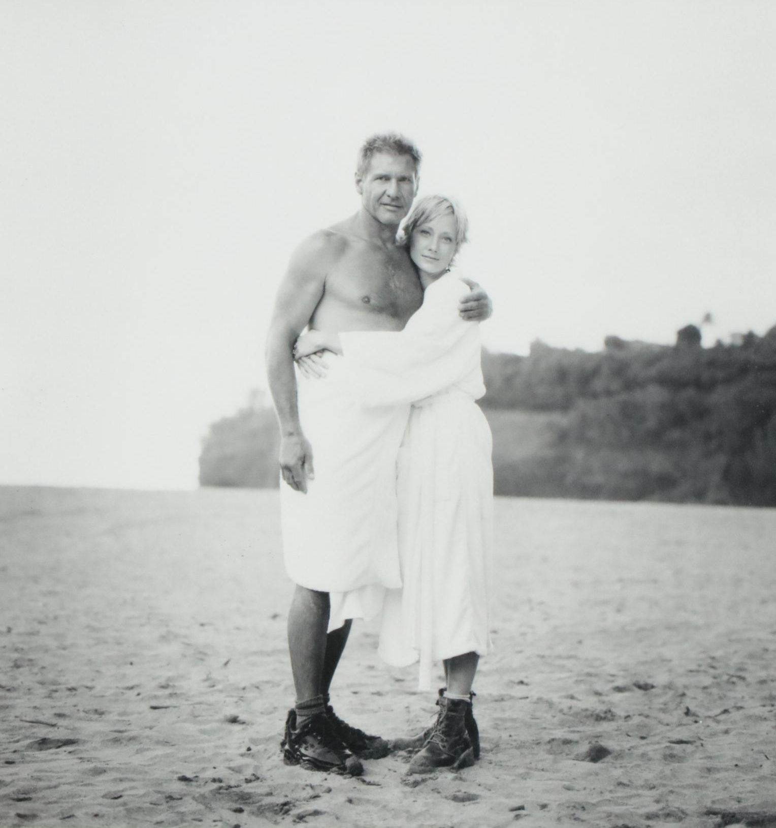 Harrison Ford and Anne Heche Candid Photograph