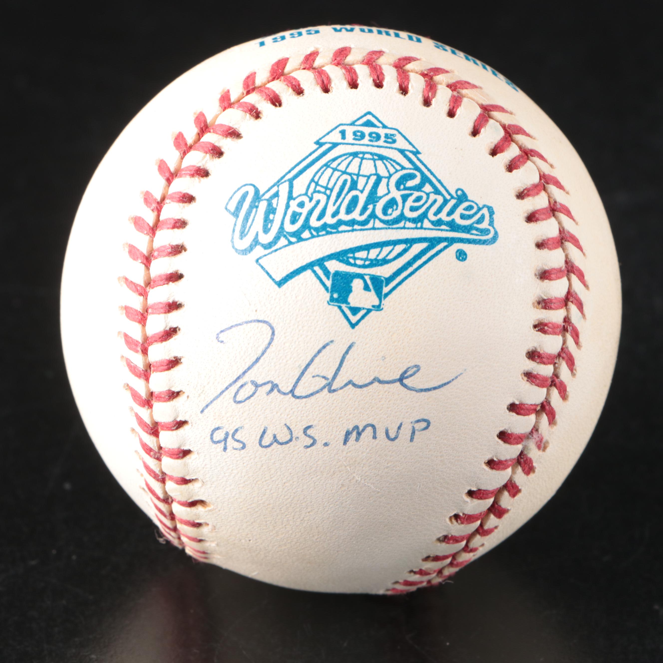 Tom Glavine Signed Rawlings Official 1995 World Series Baseball, Atlanta Braves