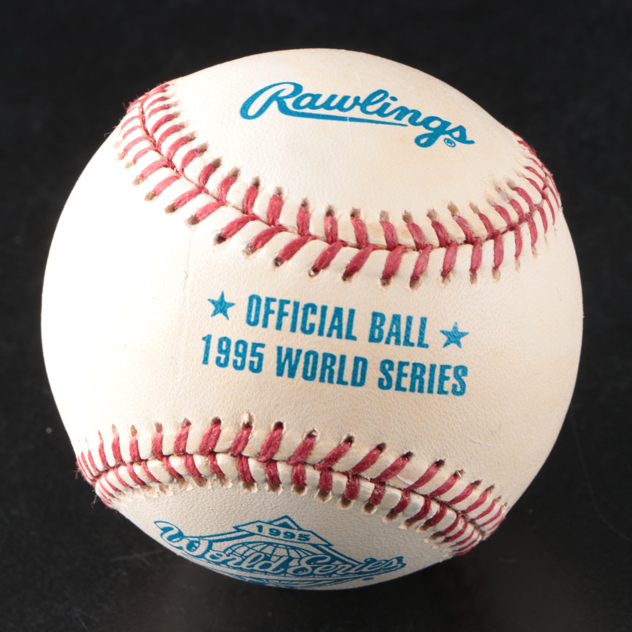 Tom Glavine Signed Rawlings Official 1995 World Series Baseball, Atlanta Braves