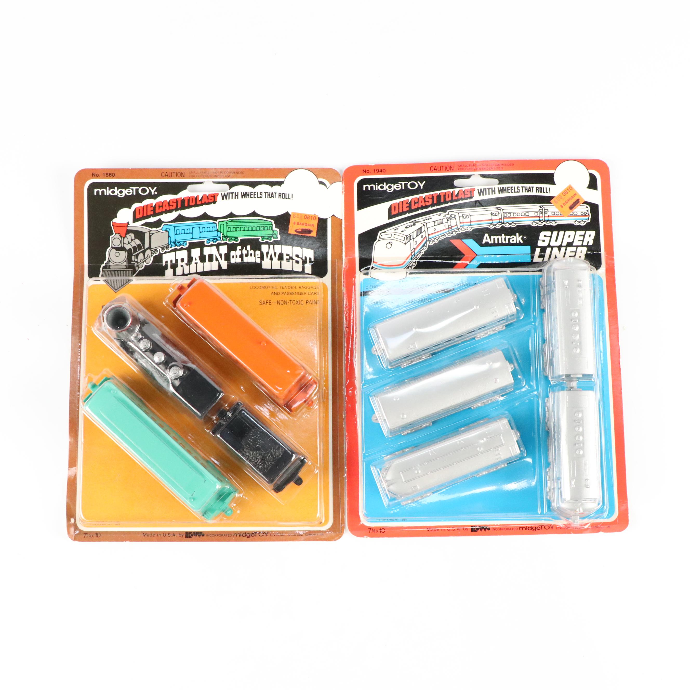MidgeToy "Amtrak Super Liner," "Train of the West" and More Toy Trains
