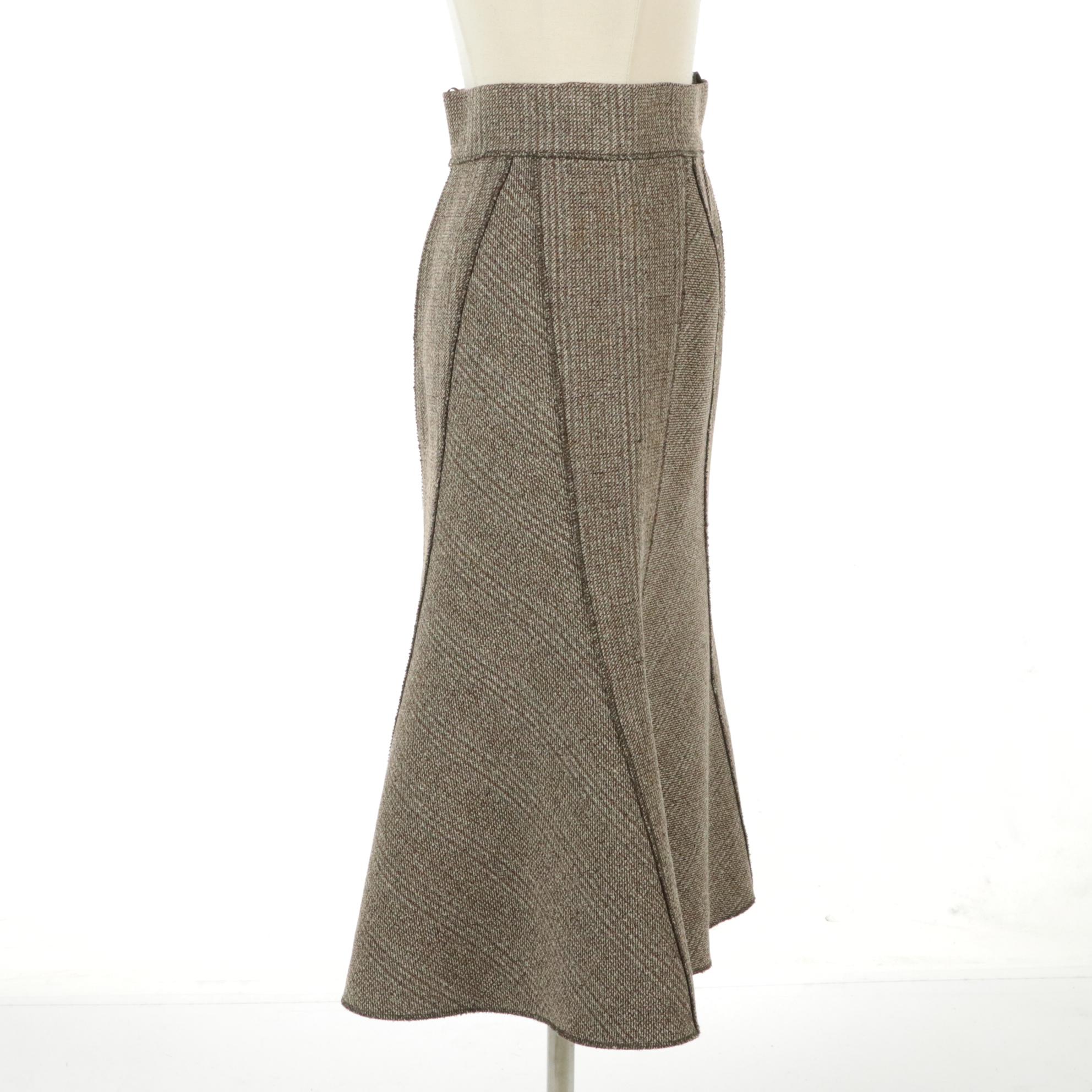 Prada Wool A-Line Skirt