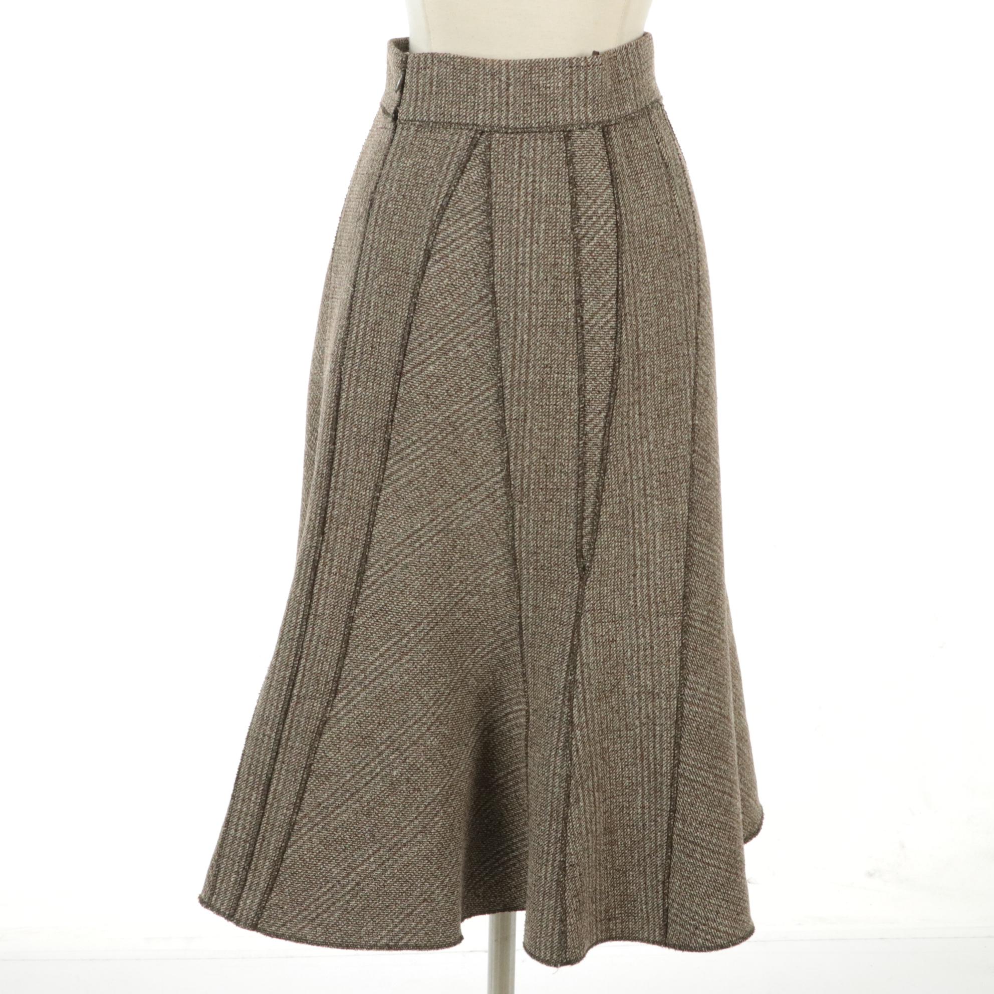 Prada Wool A-Line Skirt