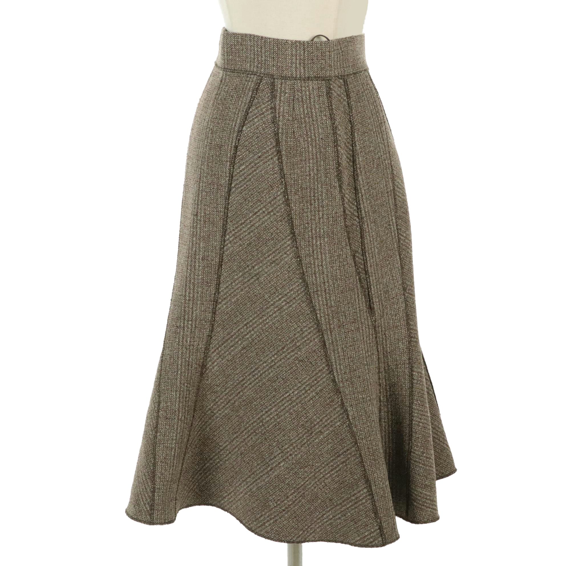 Prada Wool A-Line Skirt