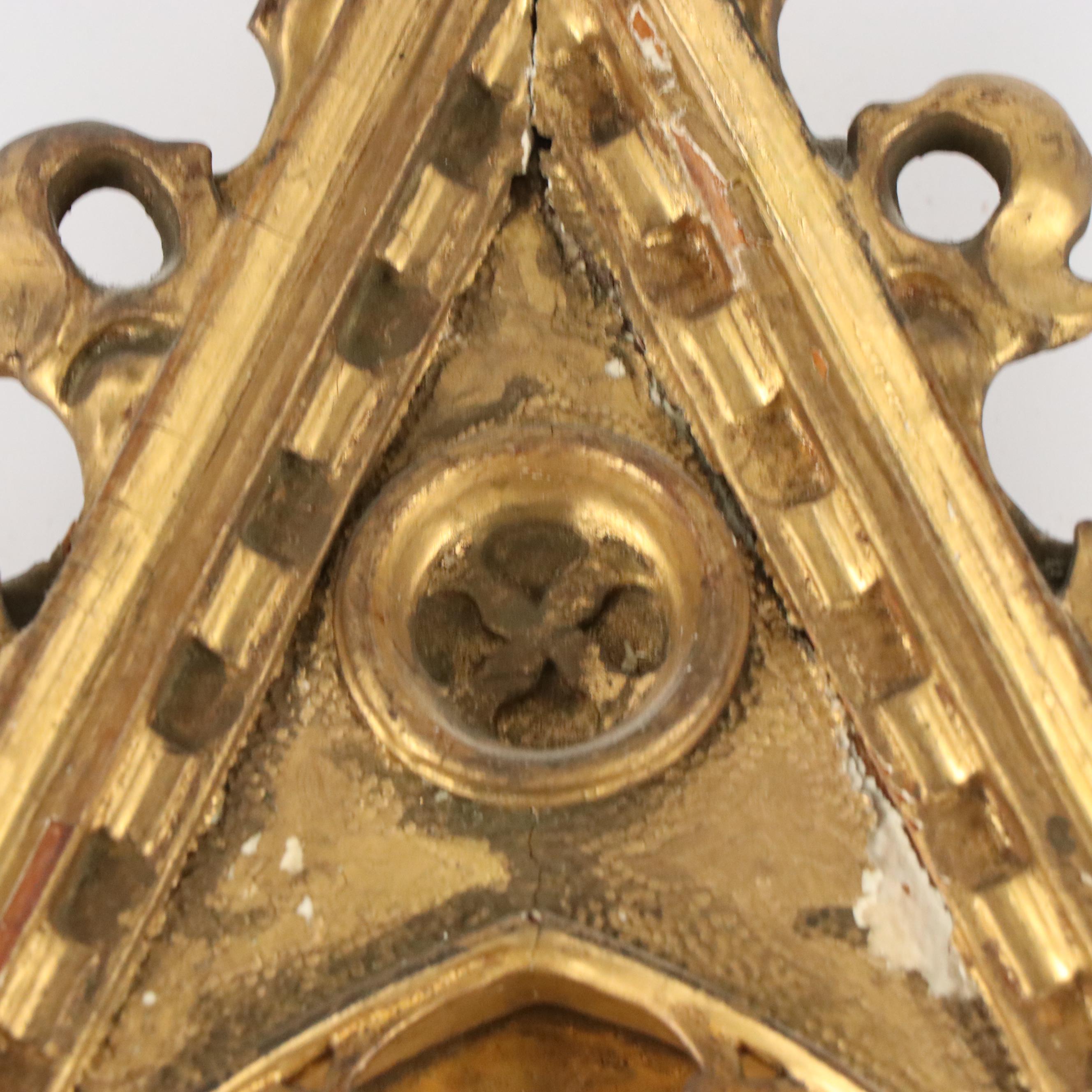 Italian "Angel with Lute" Icon After Fra Angelico, 19th Century