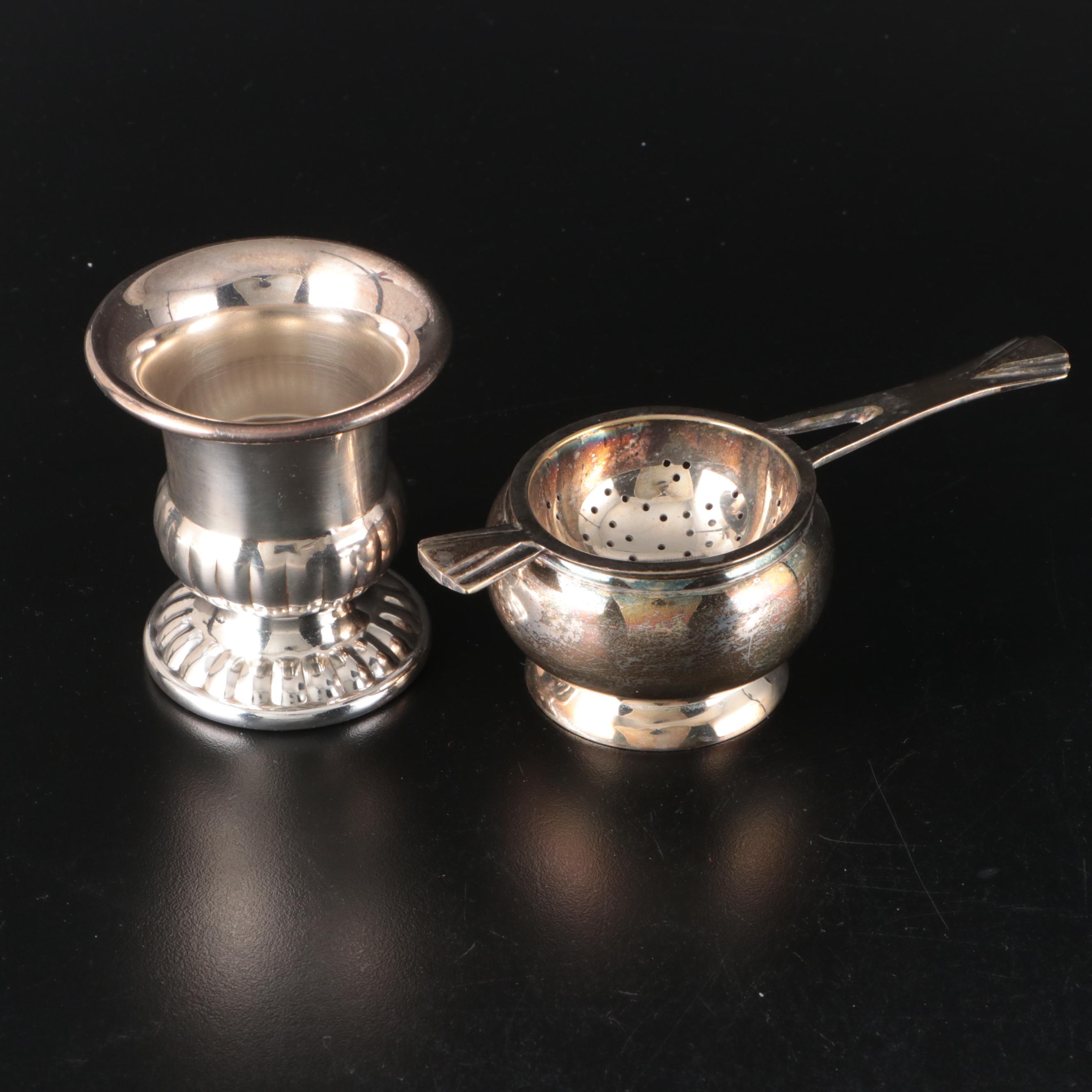 Canterbury Silver Plate Toothpick Holder with More Table Accessories