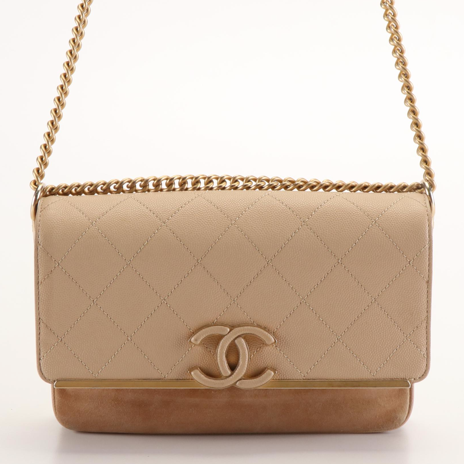 Chanel Suede and Leather Lady Coco Flap Bag