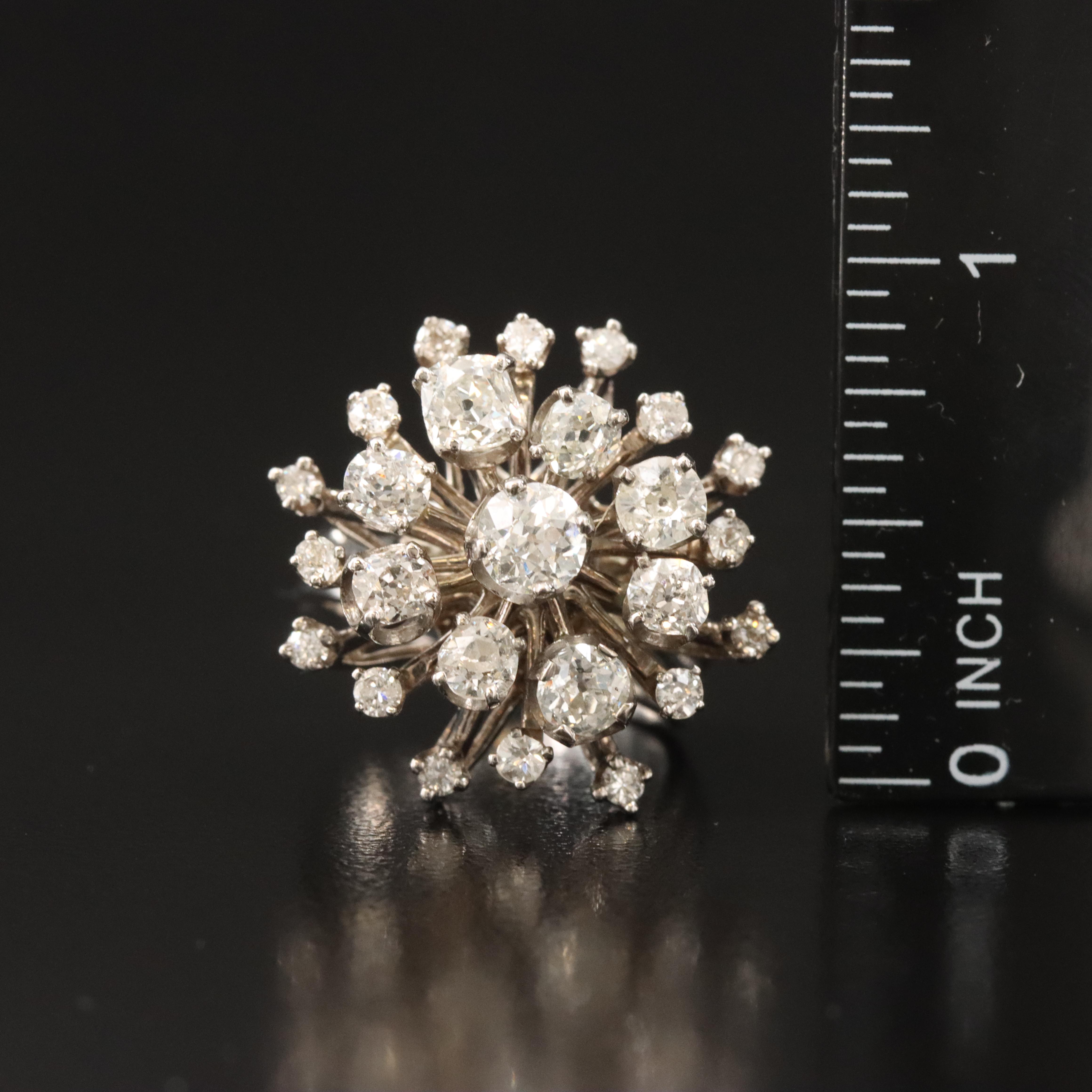 Vintage 14K 3.99 CTW Diamond Ring