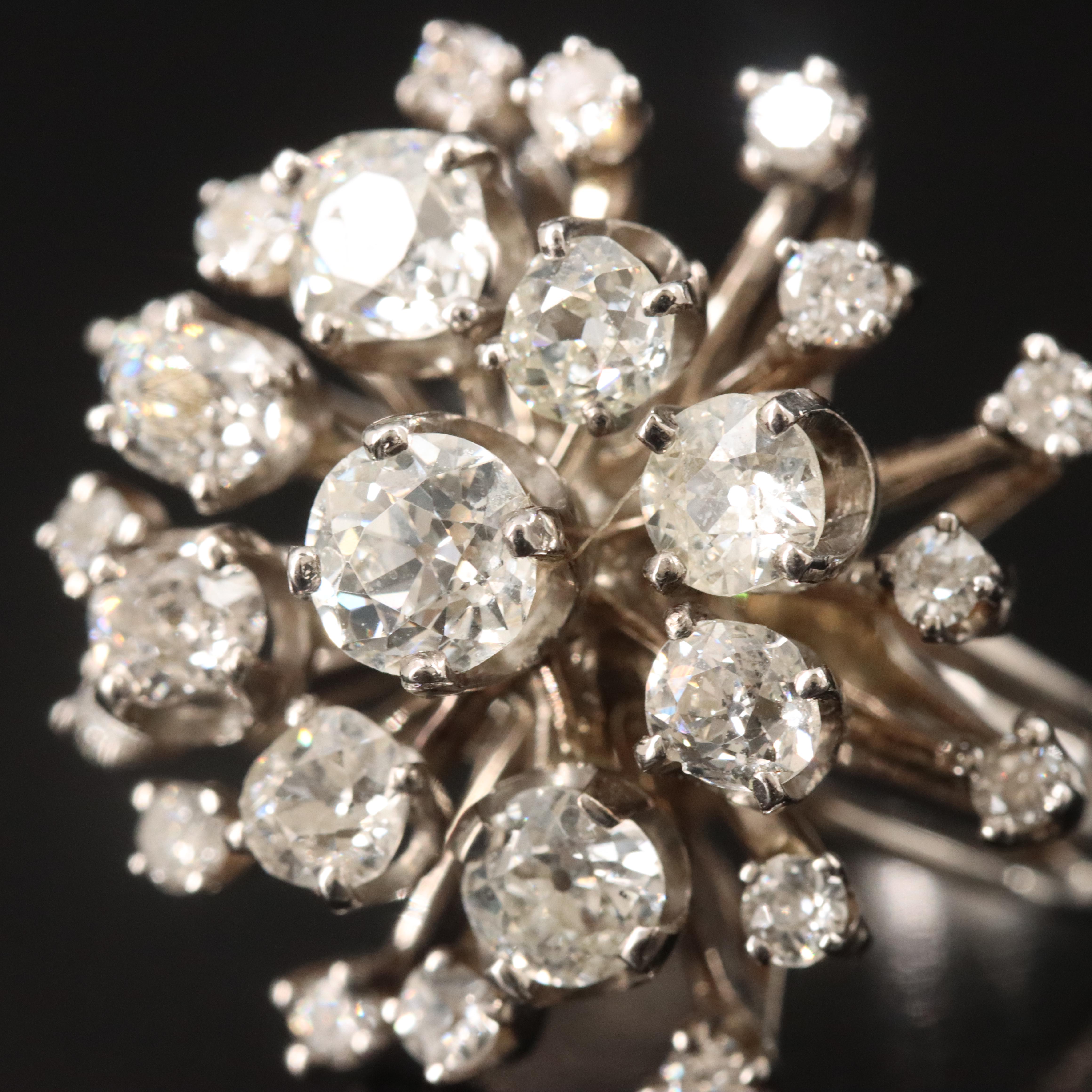 Vintage 14K 3.99 CTW Diamond Ring