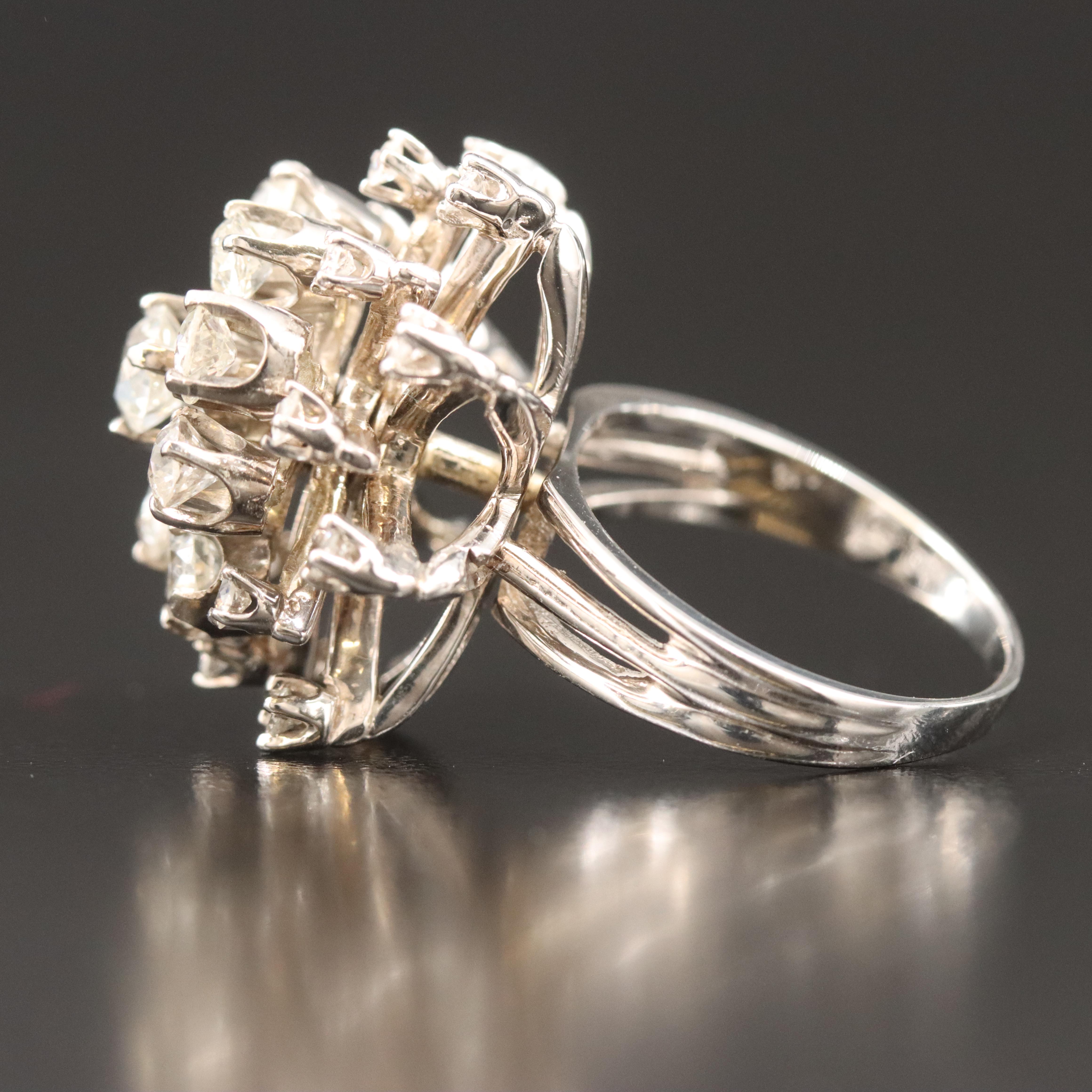 Vintage 14K 3.99 CTW Diamond Ring