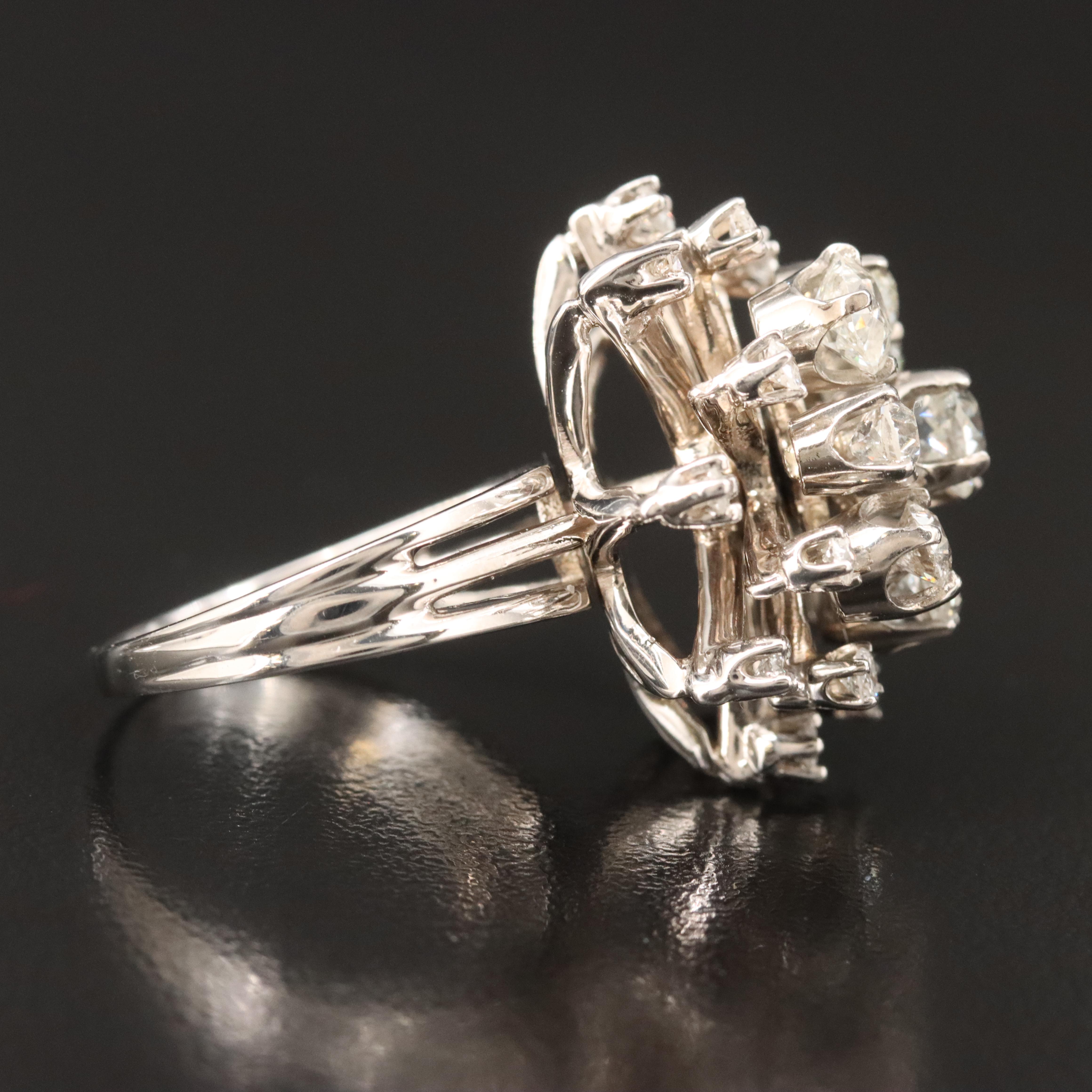 Vintage 14K 3.99 CTW Diamond Ring