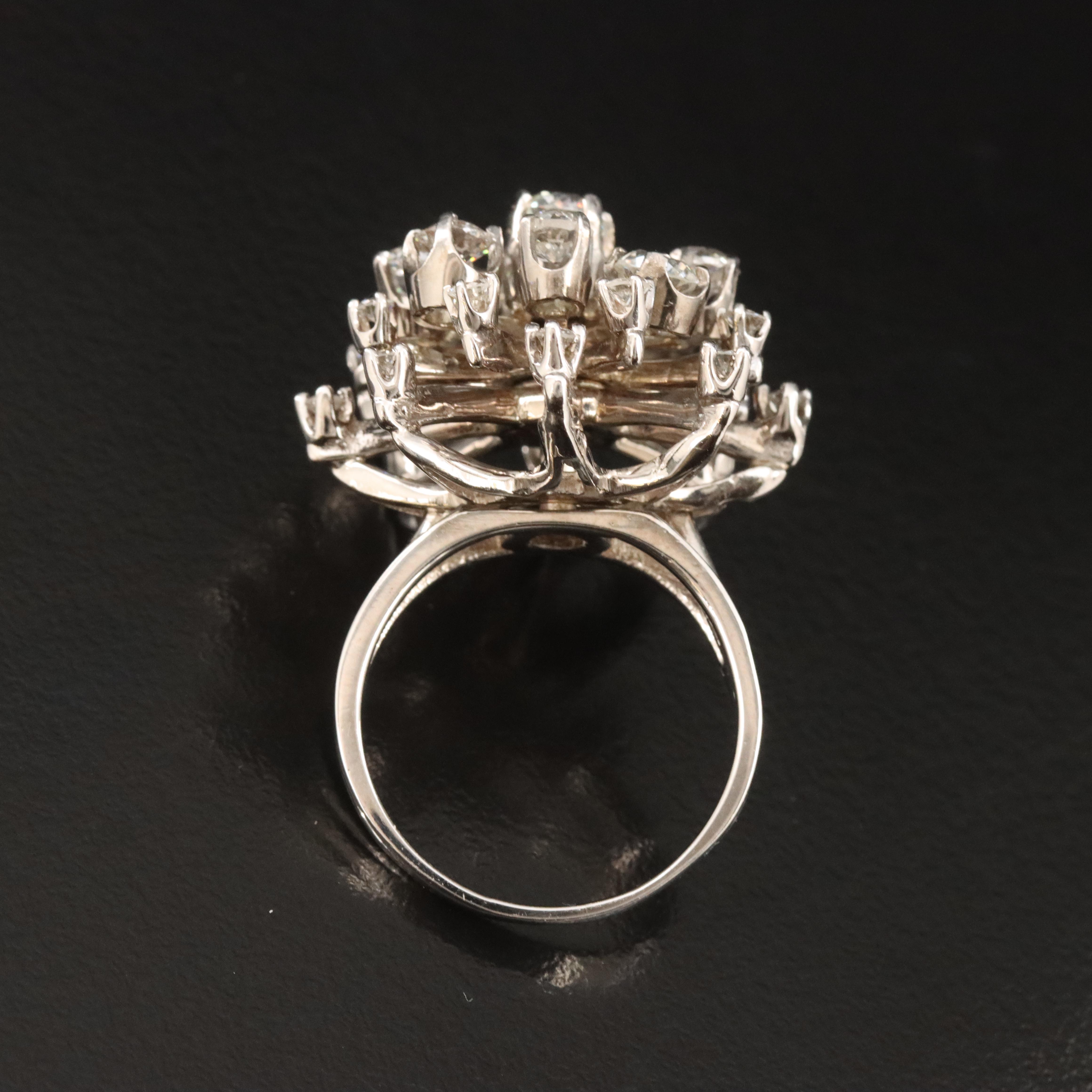 Vintage 14K 3.99 CTW Diamond Ring