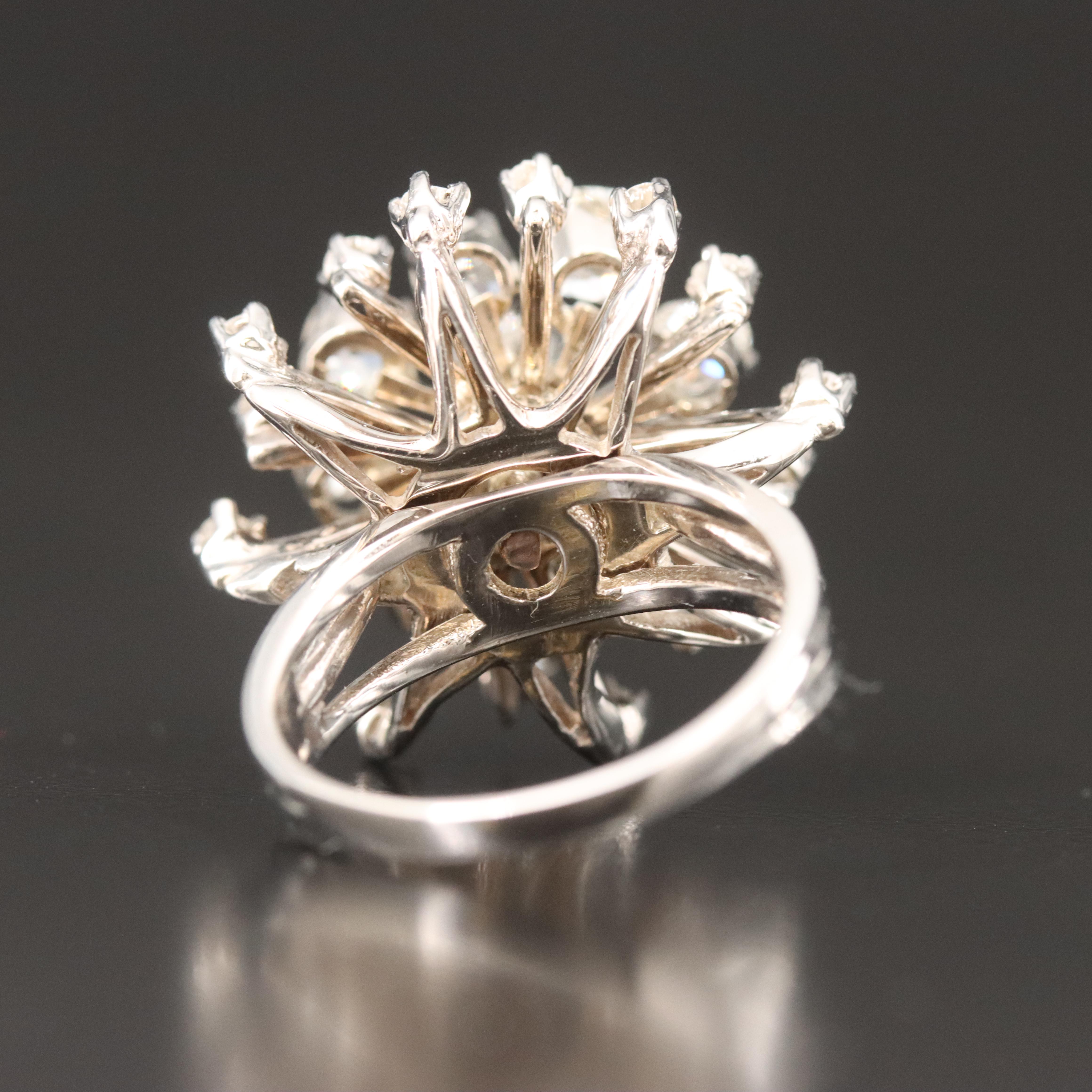 Vintage 14K 3.99 CTW Diamond Ring