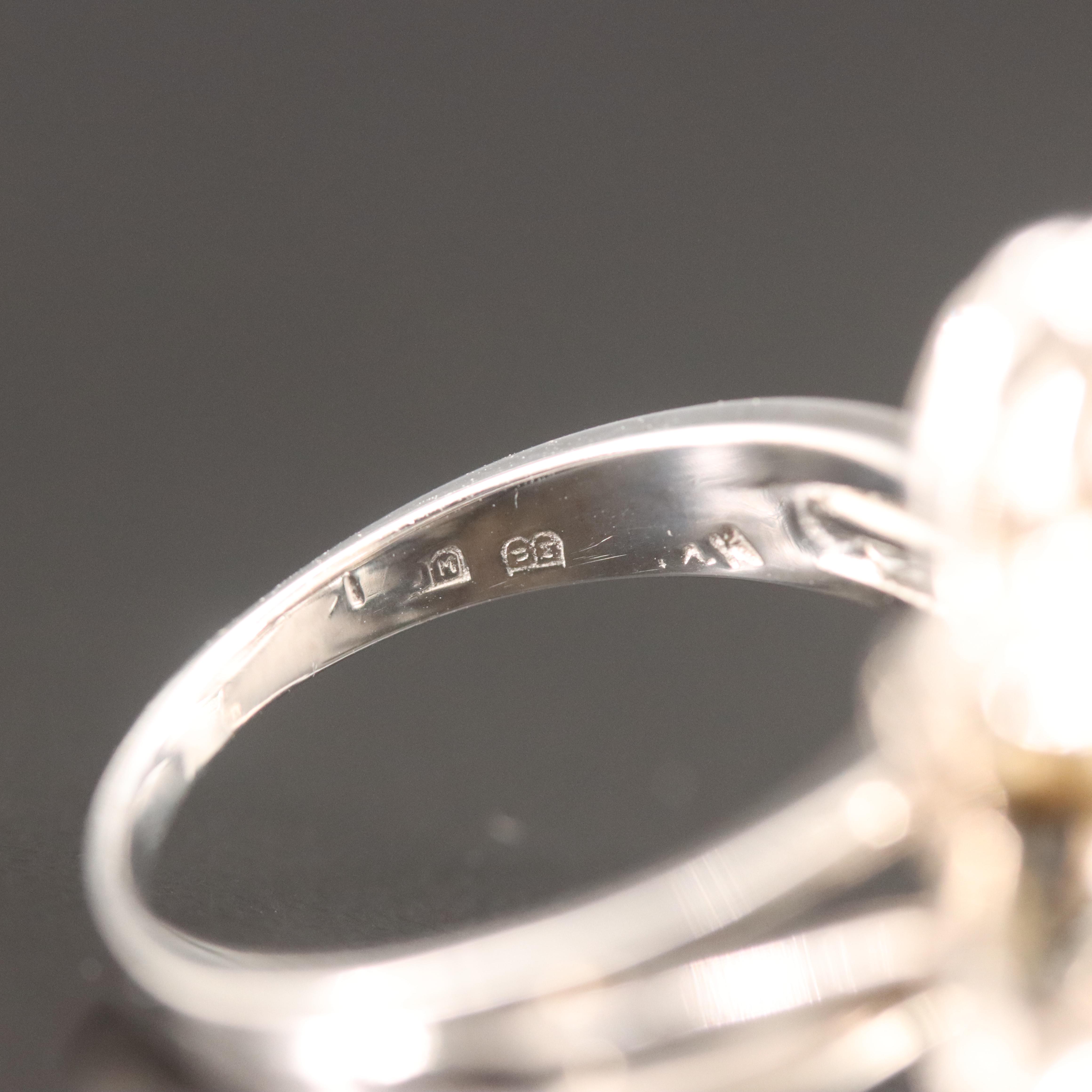 Vintage 14K 3.99 CTW Diamond Ring