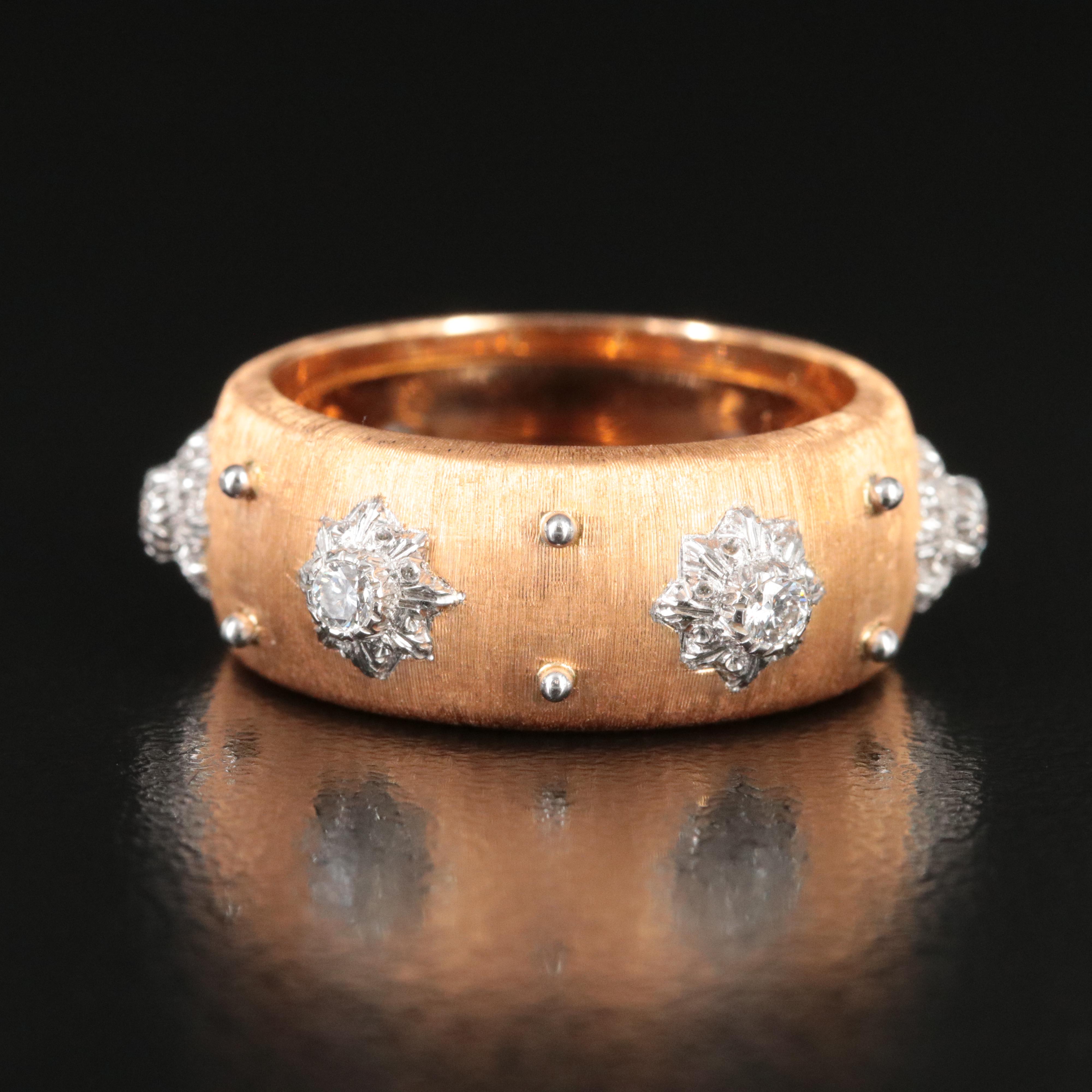 Buccellati Eternelle 18K Rose Gold Diamond Eternity Ring