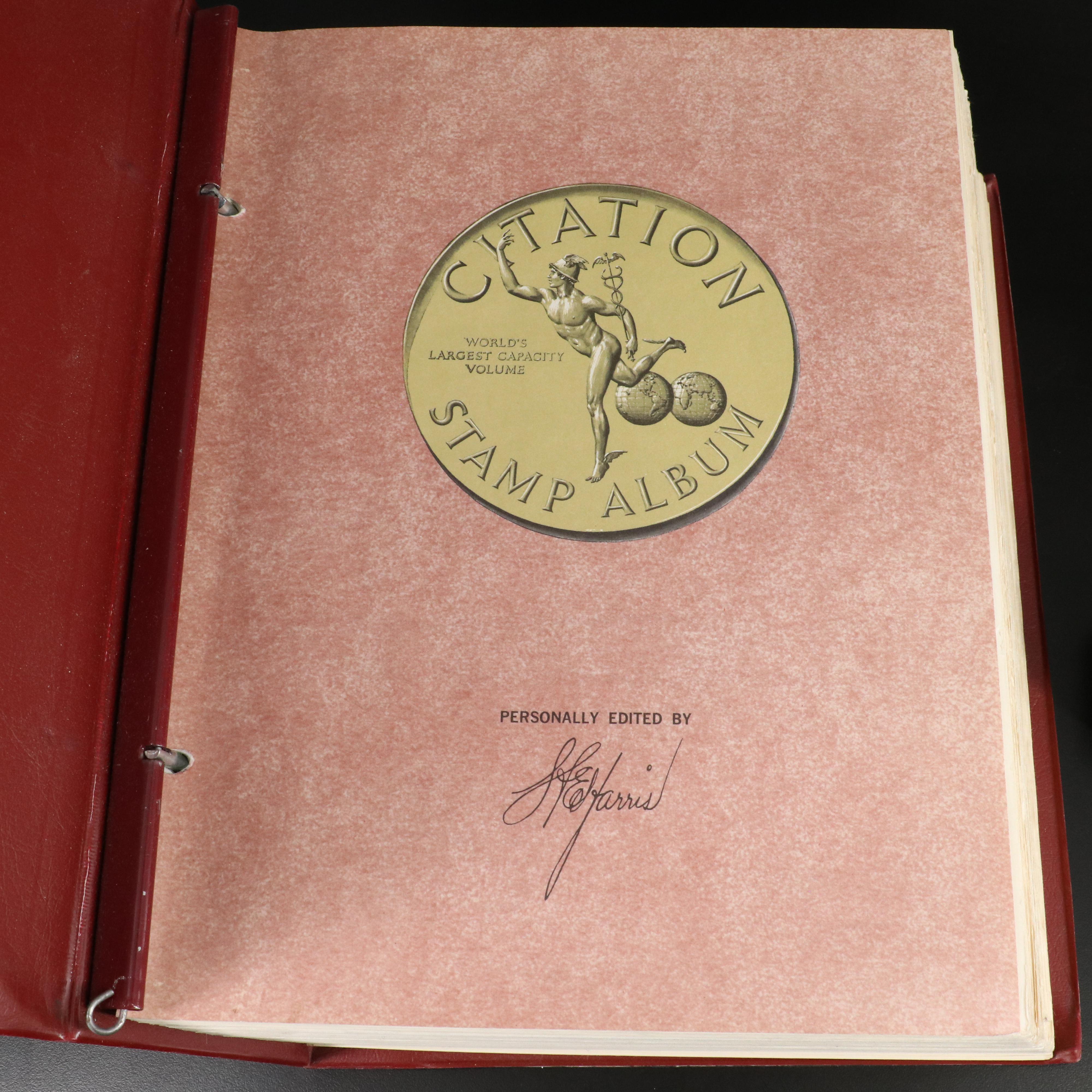 Large Album of World Postage Stamps and Two Empty Albums