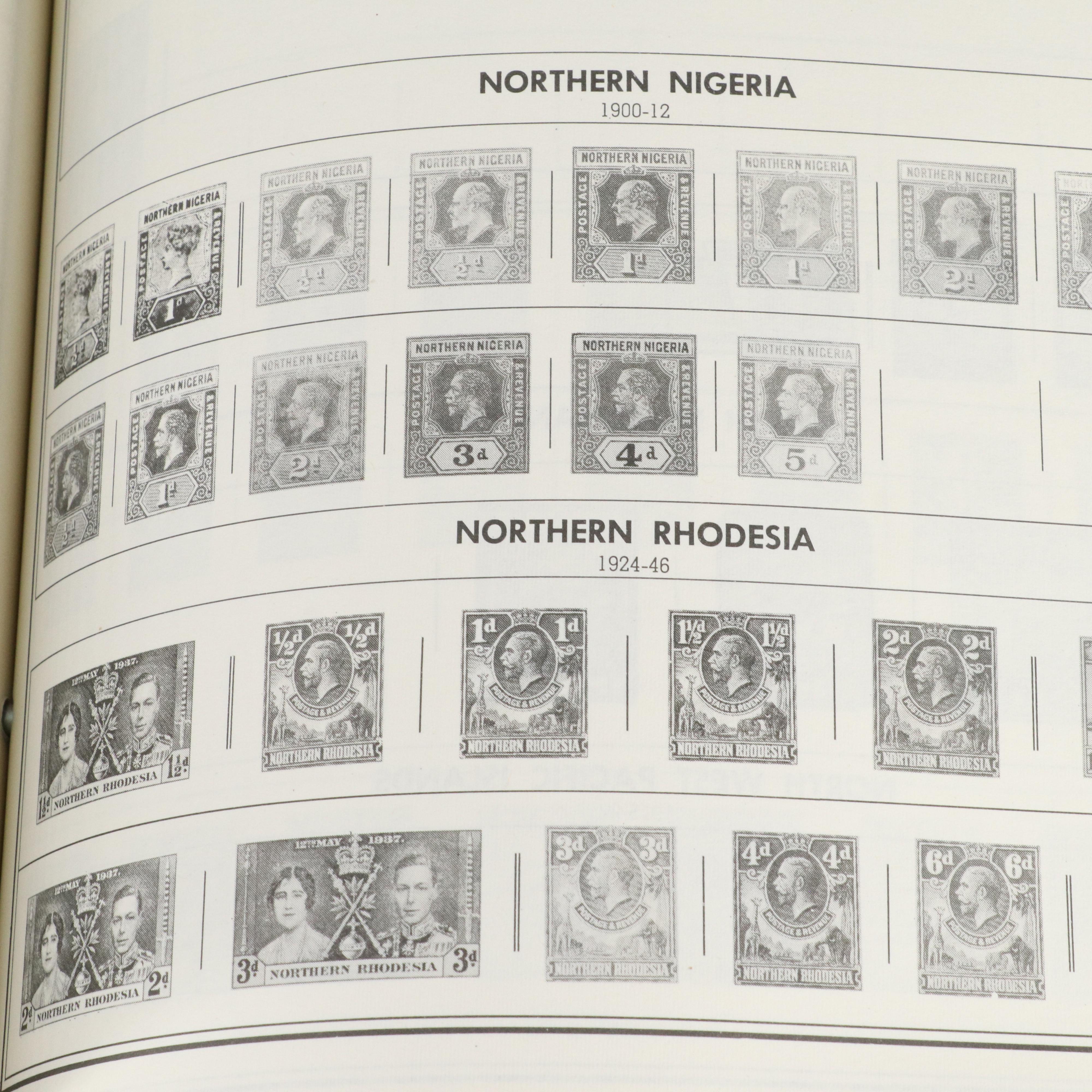 Large Album of World Postage Stamps and Two Empty Albums