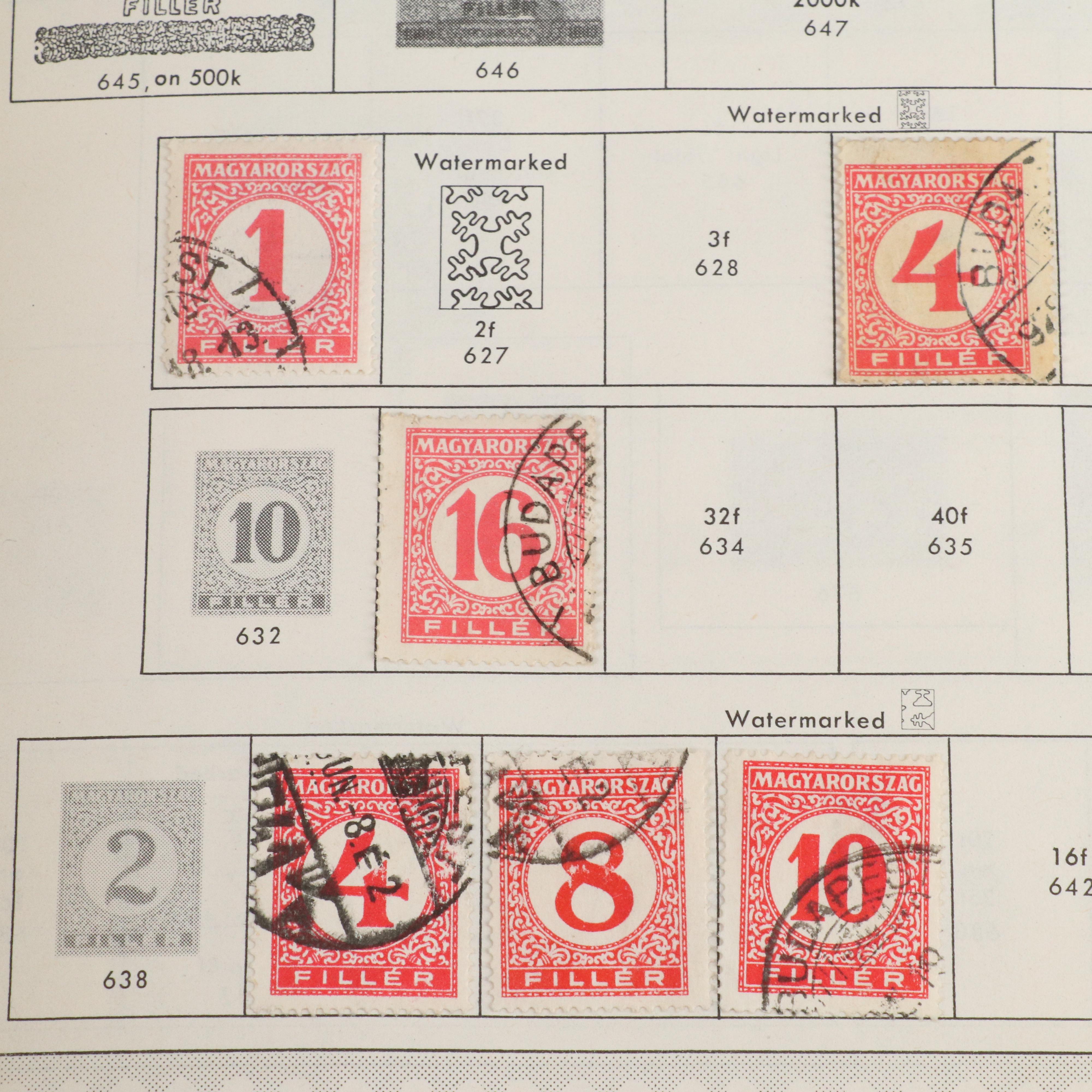Large Album of World Postage Stamps and Two Empty Albums