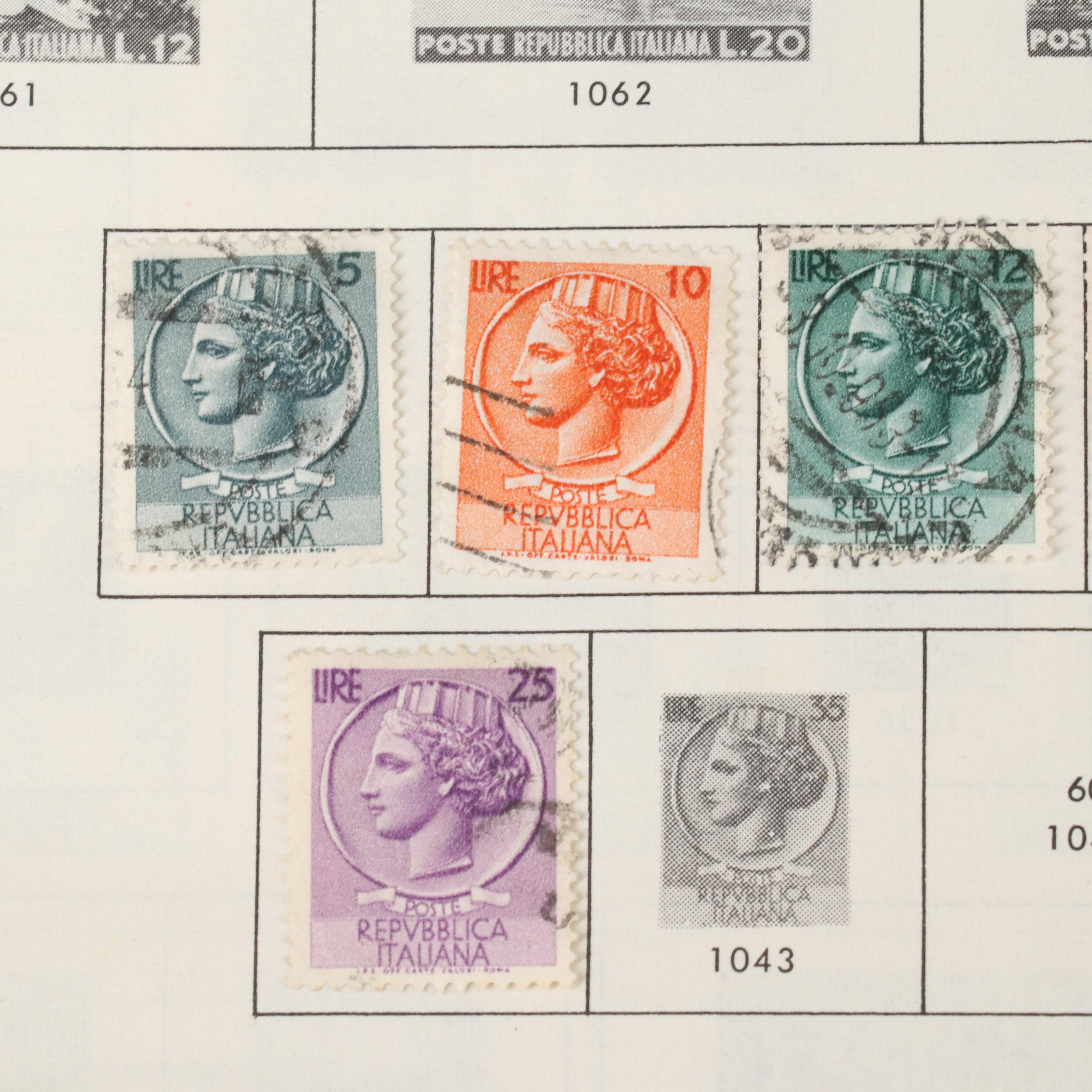 Large Album of World Postage Stamps and Two Empty Albums