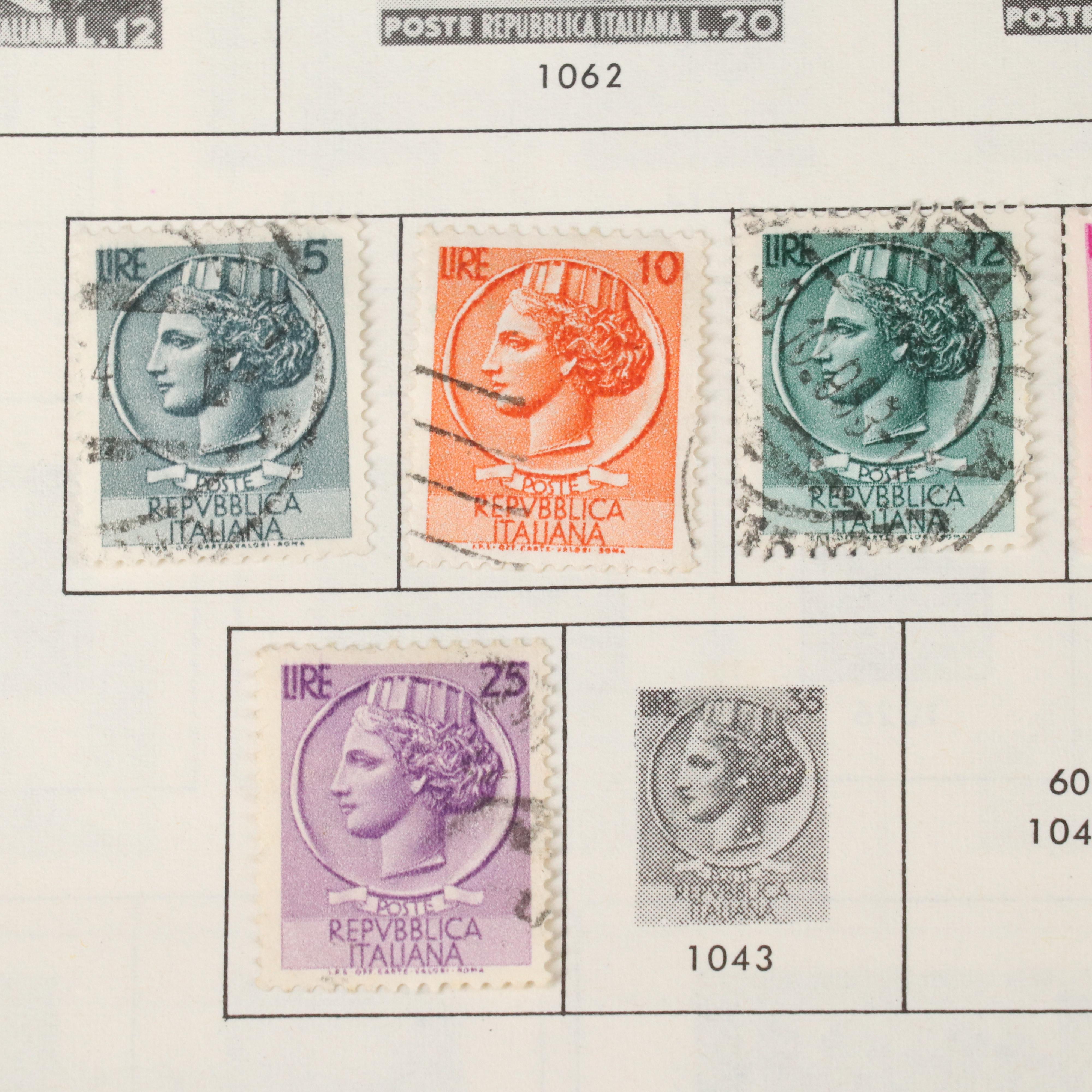 Large Album of World Postage Stamps and Two Empty Albums