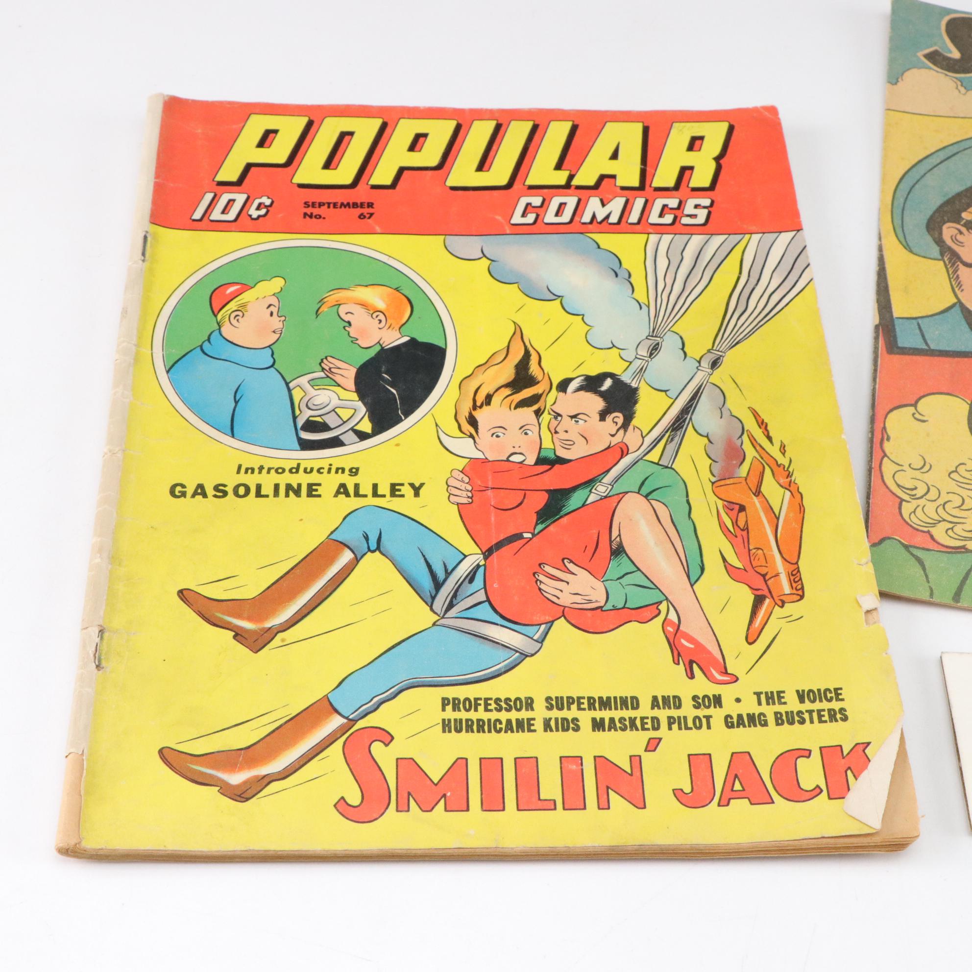 Smilin' Jack Featured in Pair of Comics and Pep Pin, 1938-1941