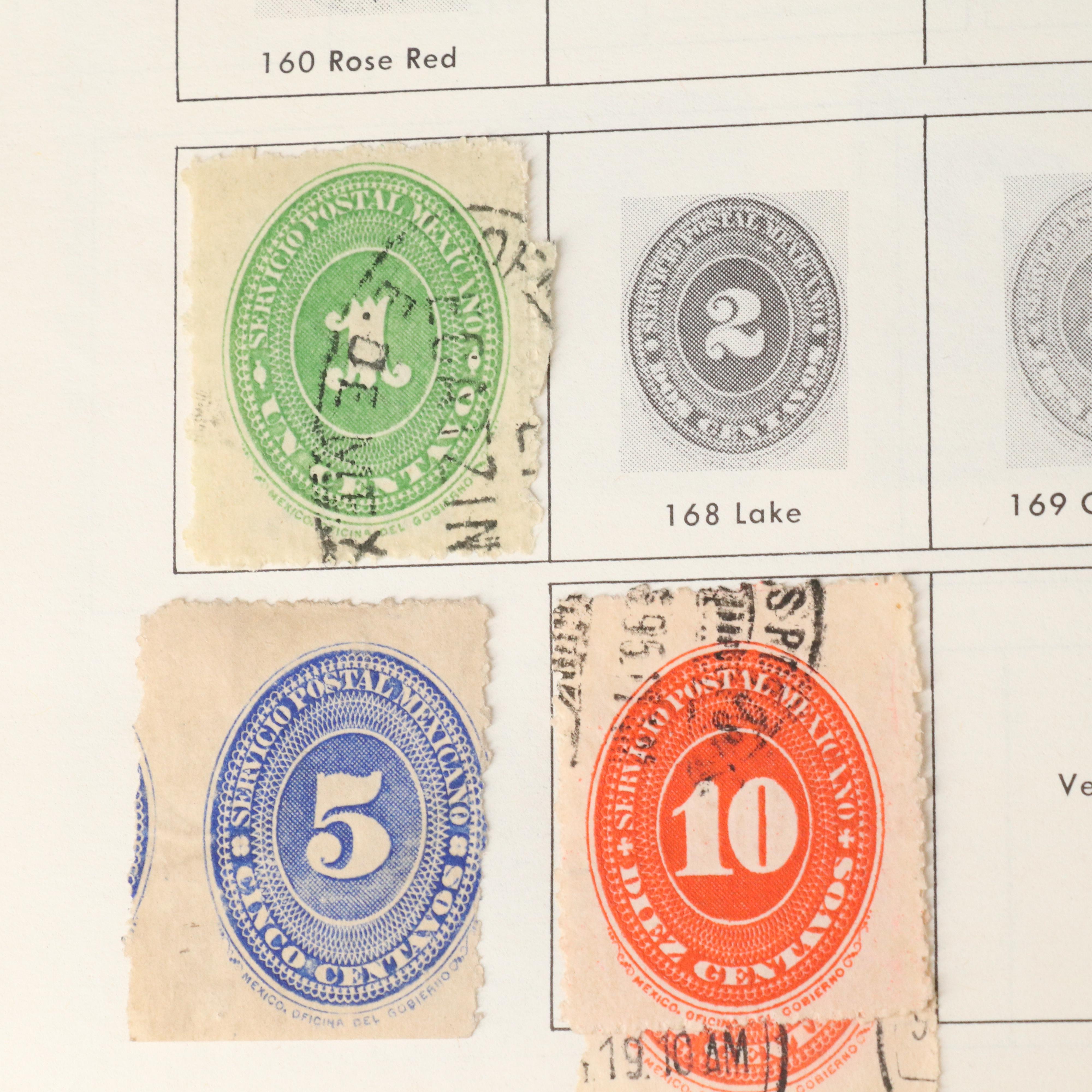 Large Album of World Postage Stamps and Two Empty Albums