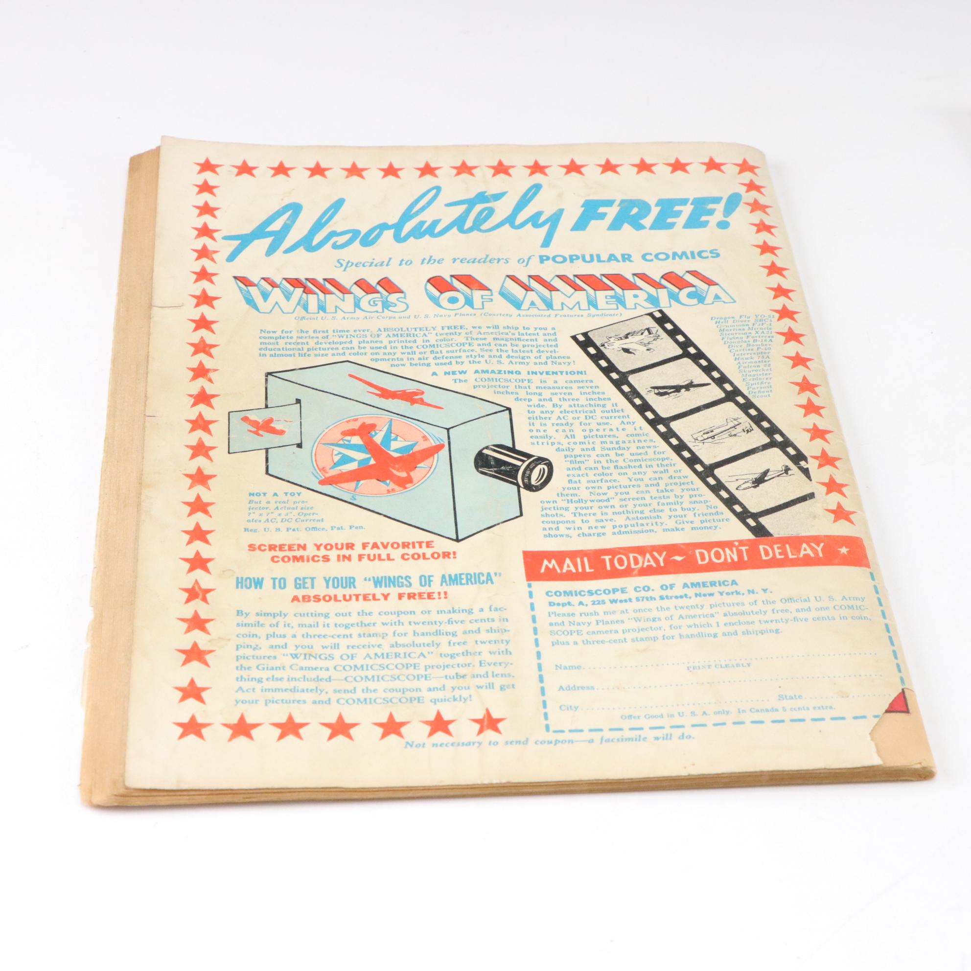 Smilin' Jack Featured in Pair of Comics and Pep Pin, 1938-1941