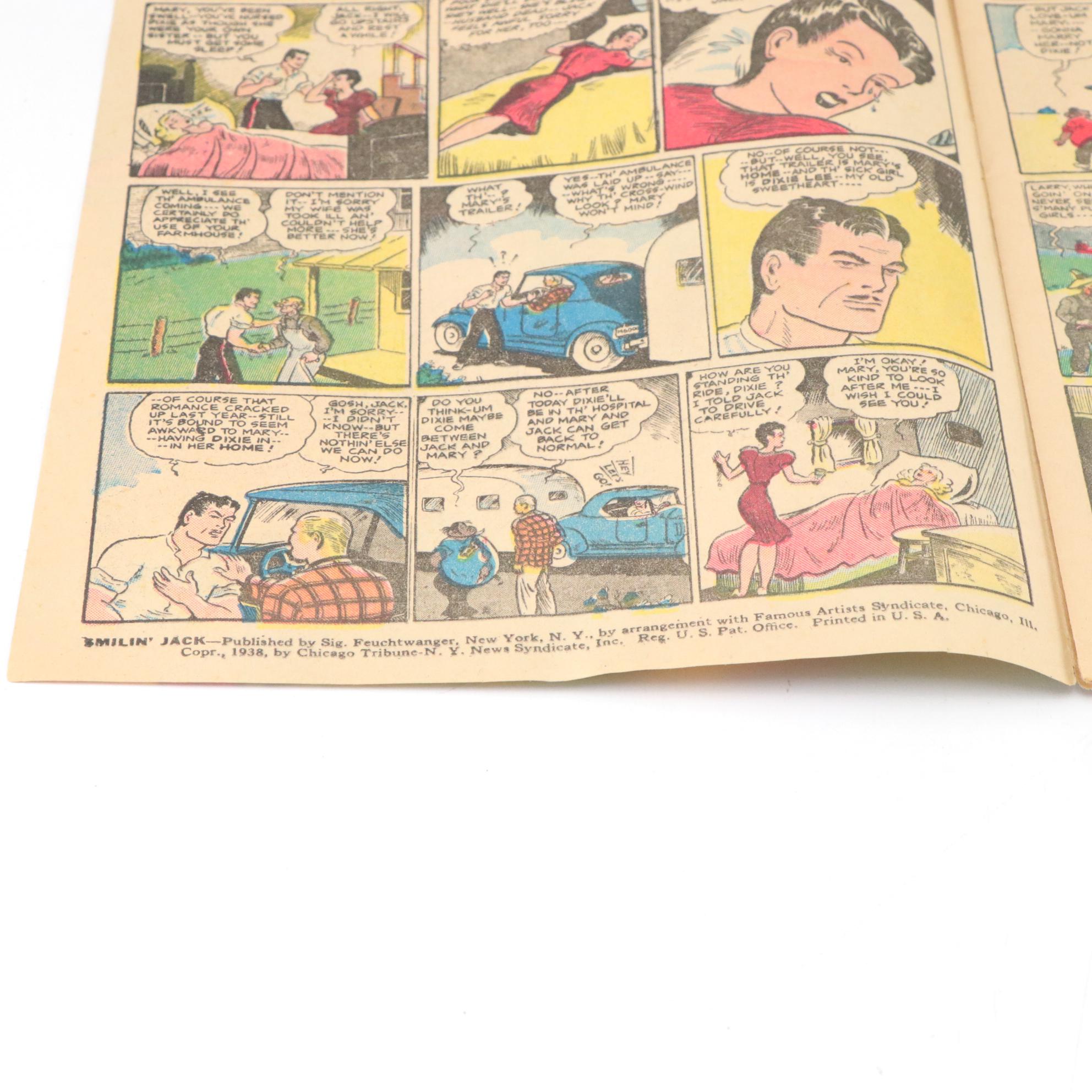 Smilin' Jack Featured in Pair of Comics and Pep Pin, 1938-1941