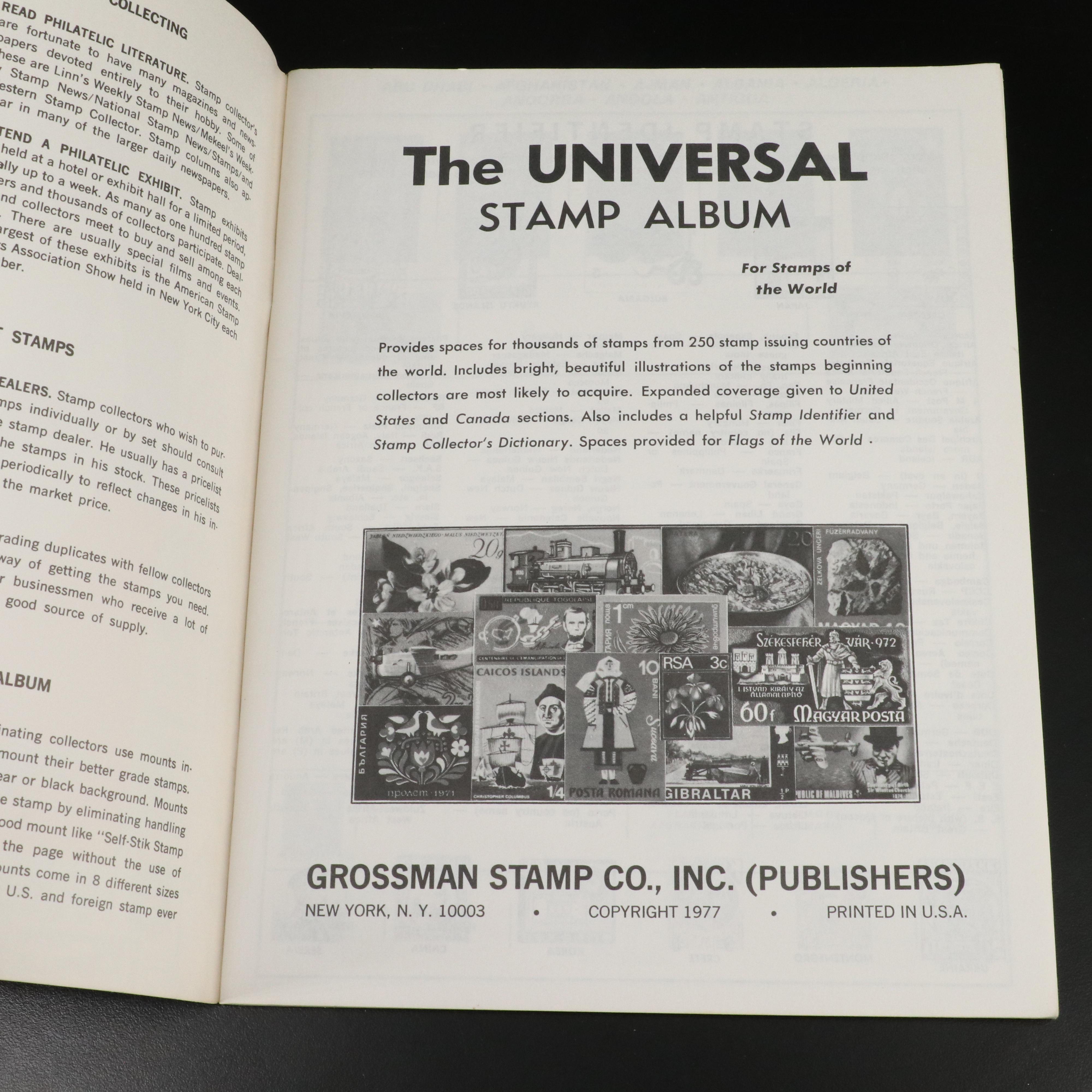 Large Album of World Postage Stamps and Two Empty Albums