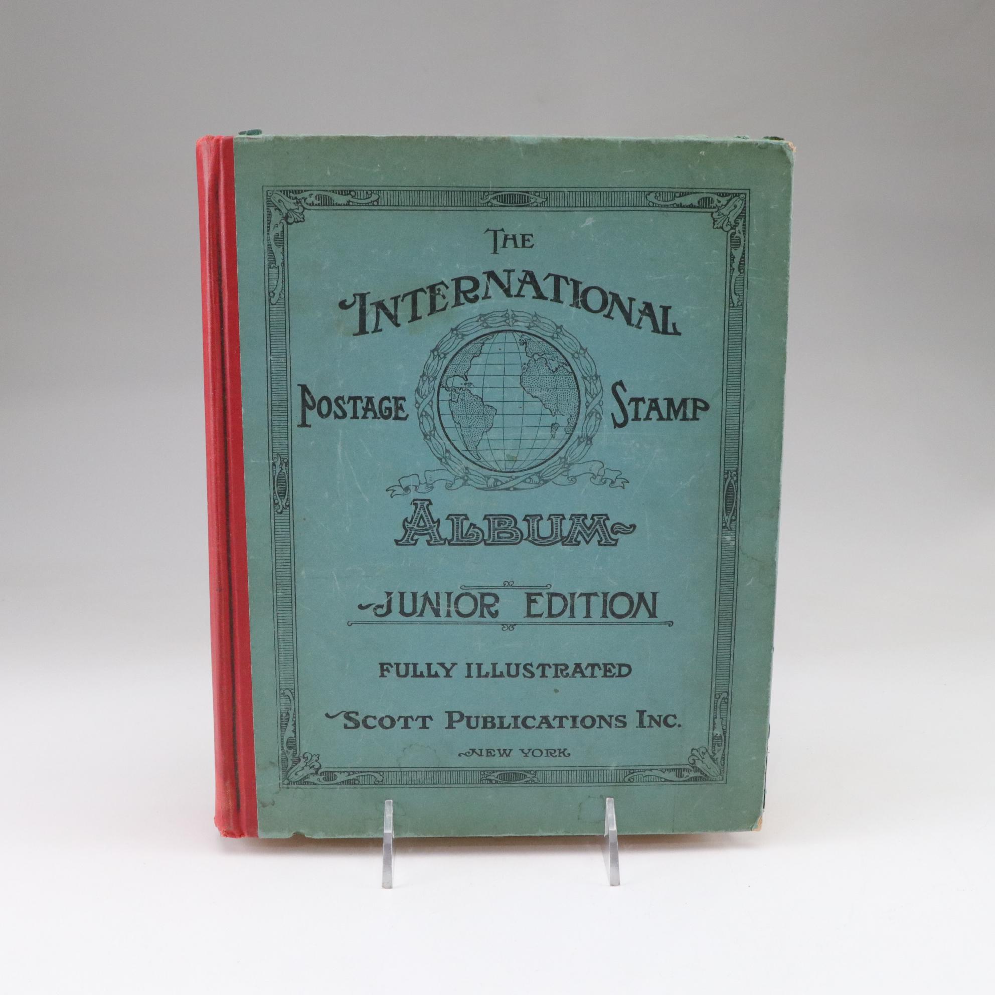 Scott's 1938 "International Postage Stamp Album - Junior Edition" with Stamps