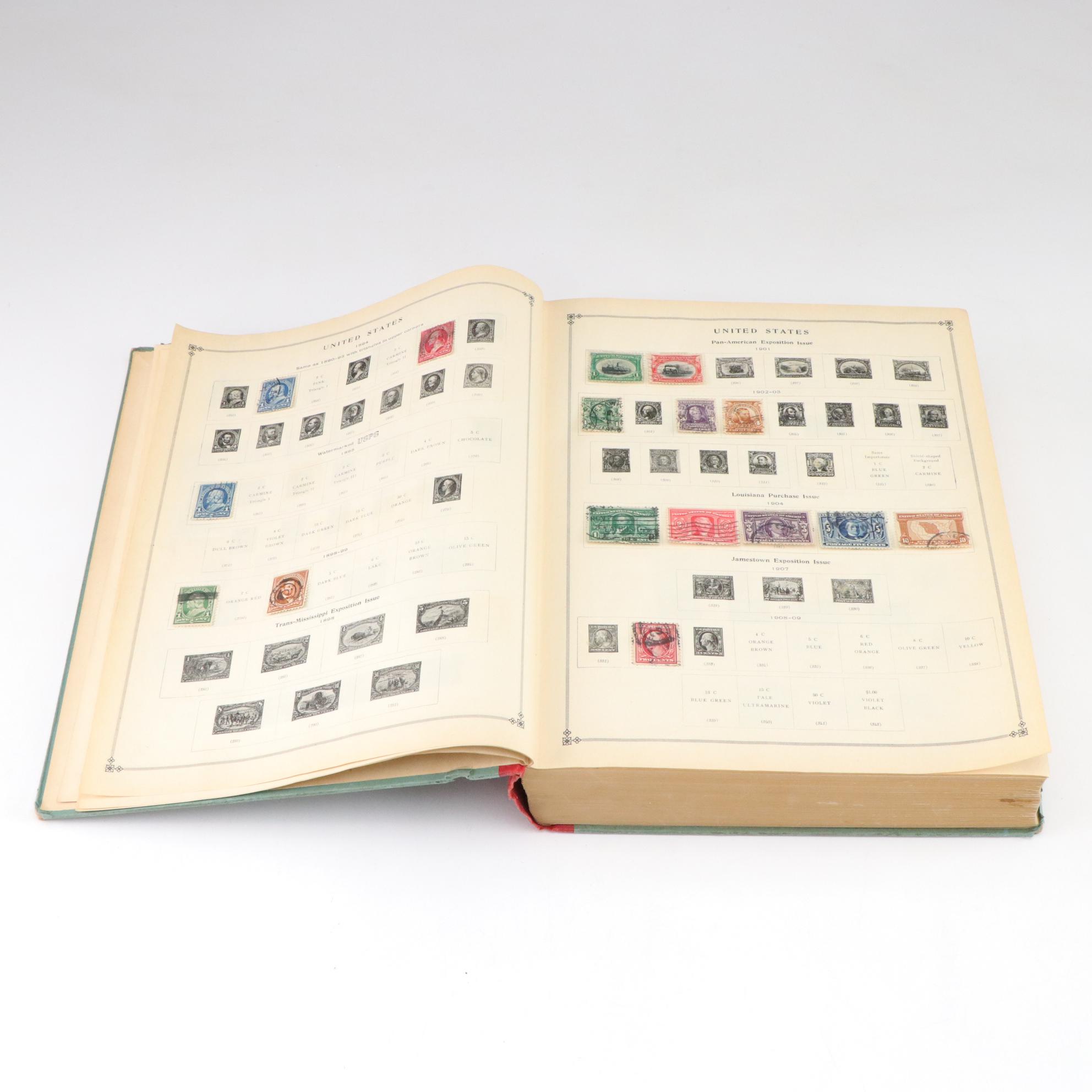 Scott's 1938 "International Postage Stamp Album - Junior Edition" with Stamps