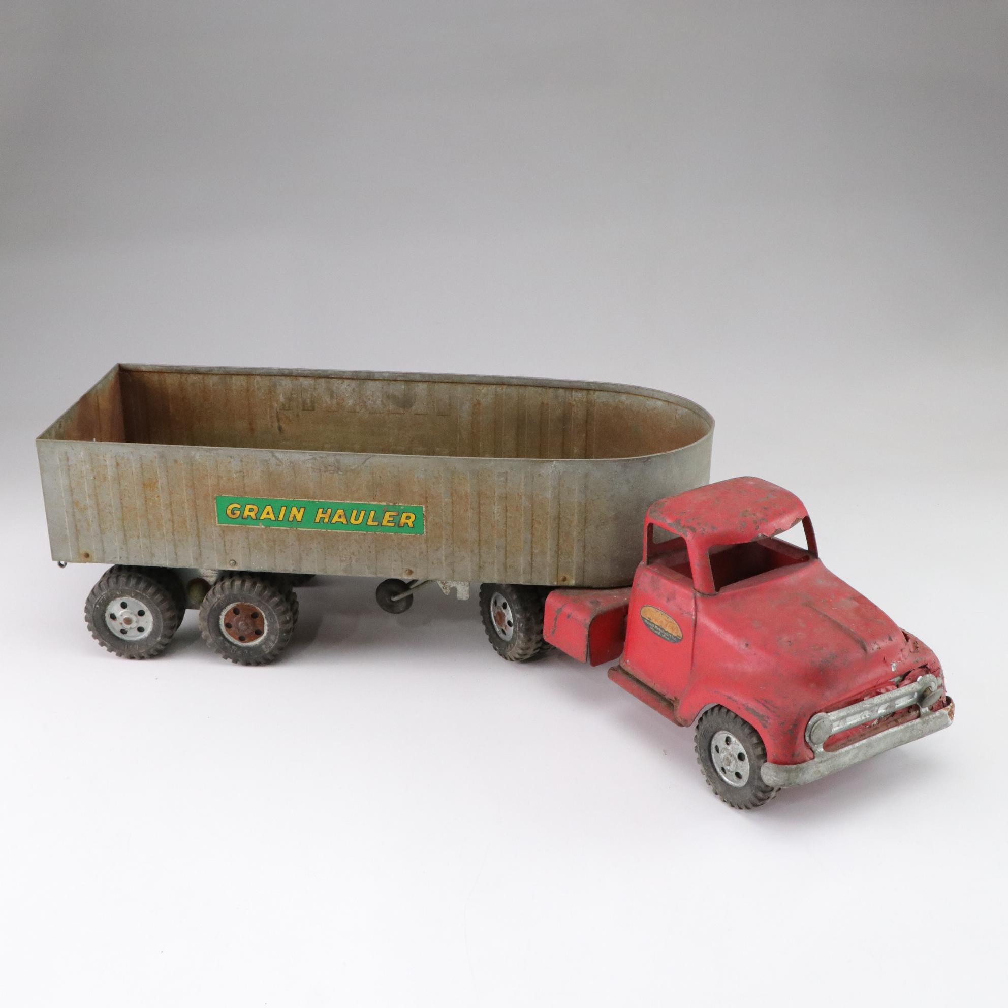 Tonka Toys Grain Hauler, Log Truck & Steel Carrier Toys