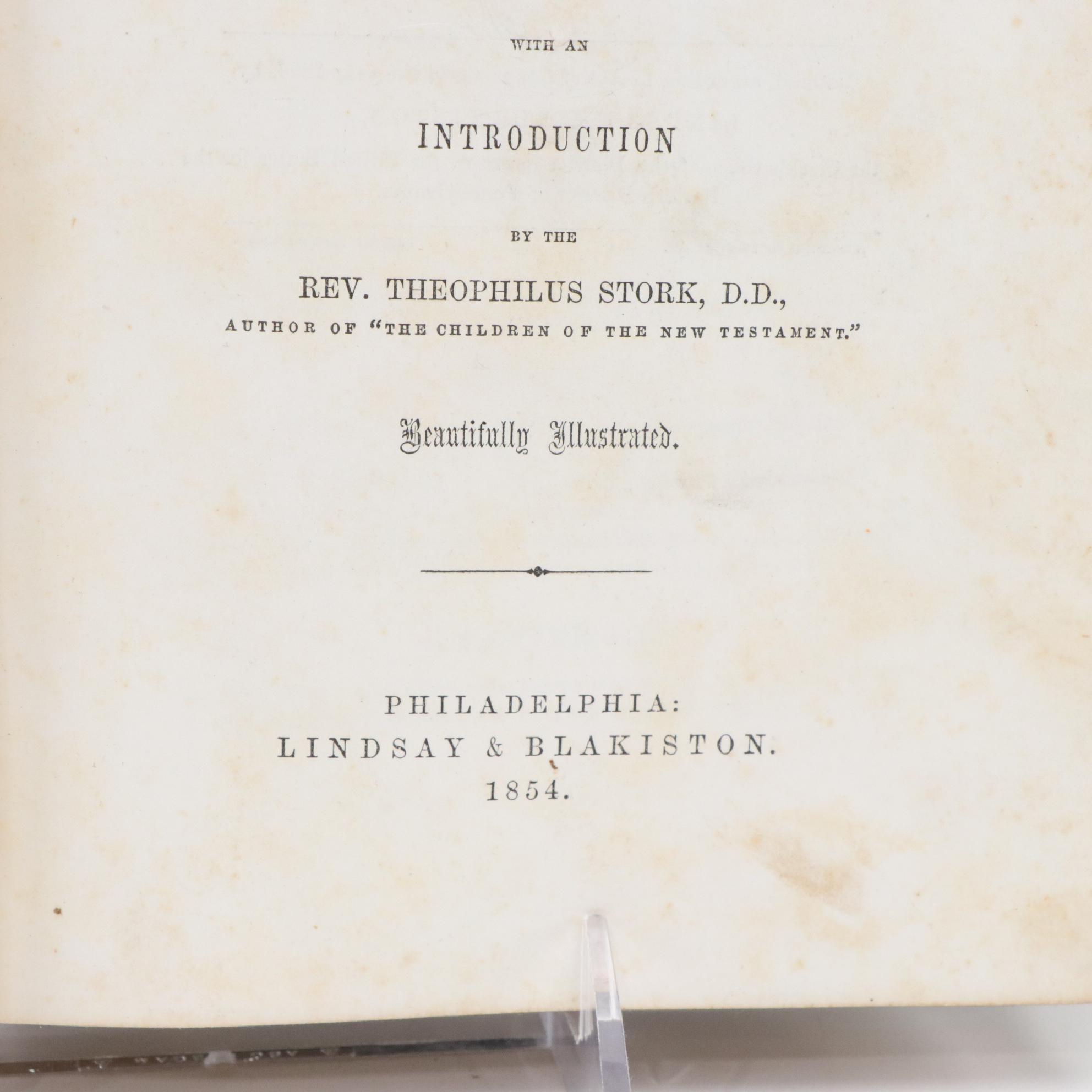 "The Life of Martin Luther" by Theophilus Stork, First American Edition, 1854