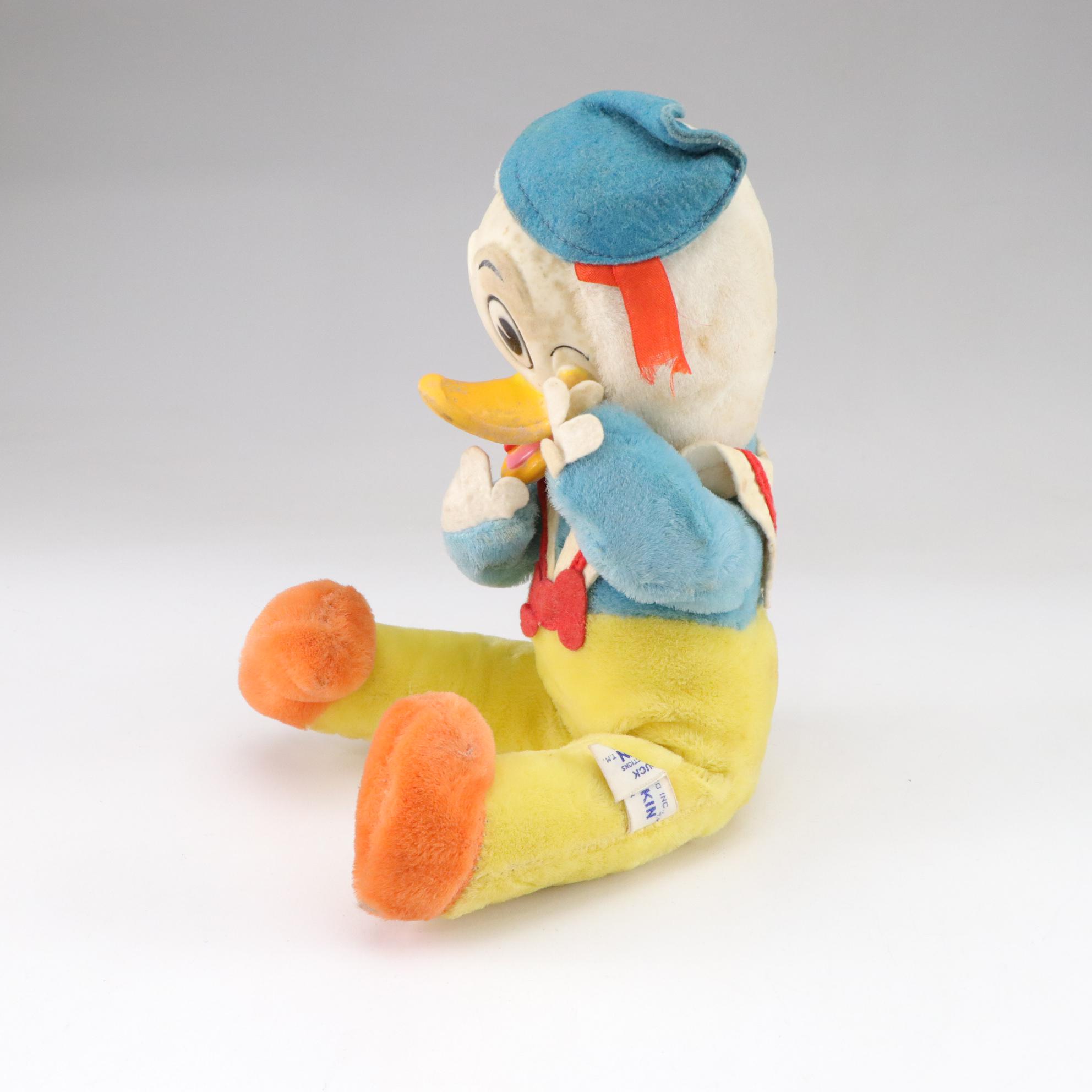 Woolikin Donald Duck Plush Toy with Plastic Mickey Mouse and Metal Donald Duck