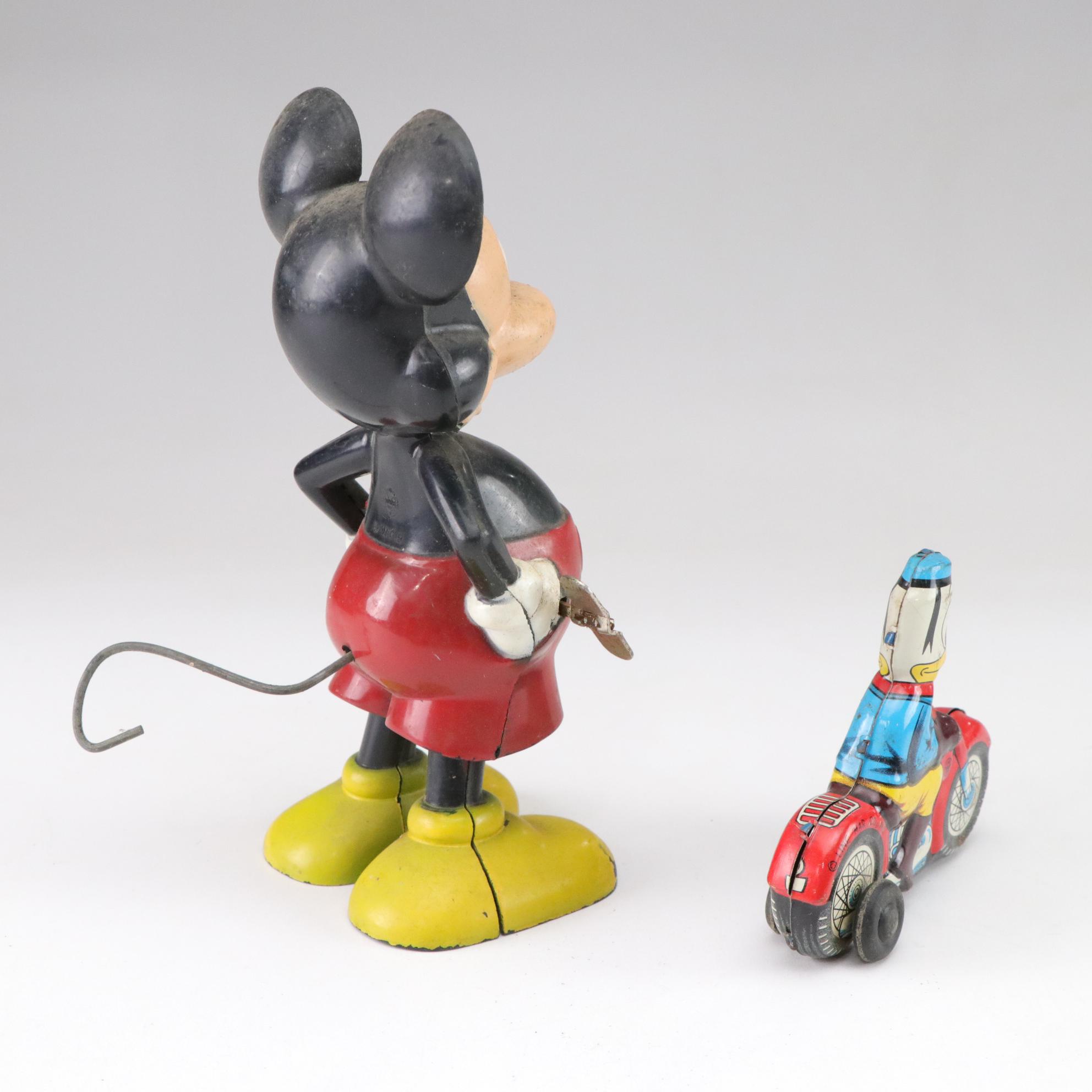 Woolikin Donald Duck Plush Toy with Plastic Mickey Mouse and Metal Donald Duck