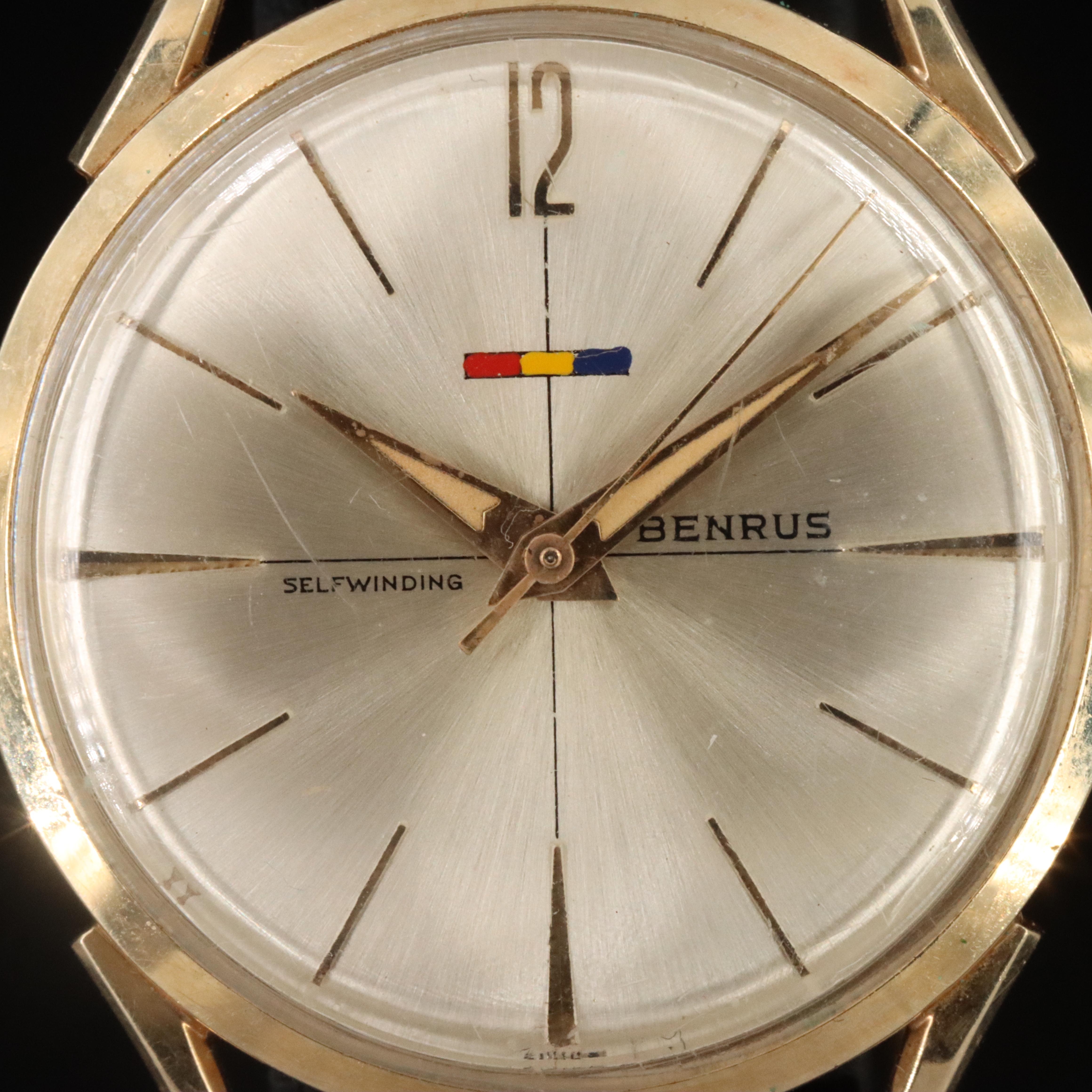 Vintage Benrus 14K Gold Automatic Watch