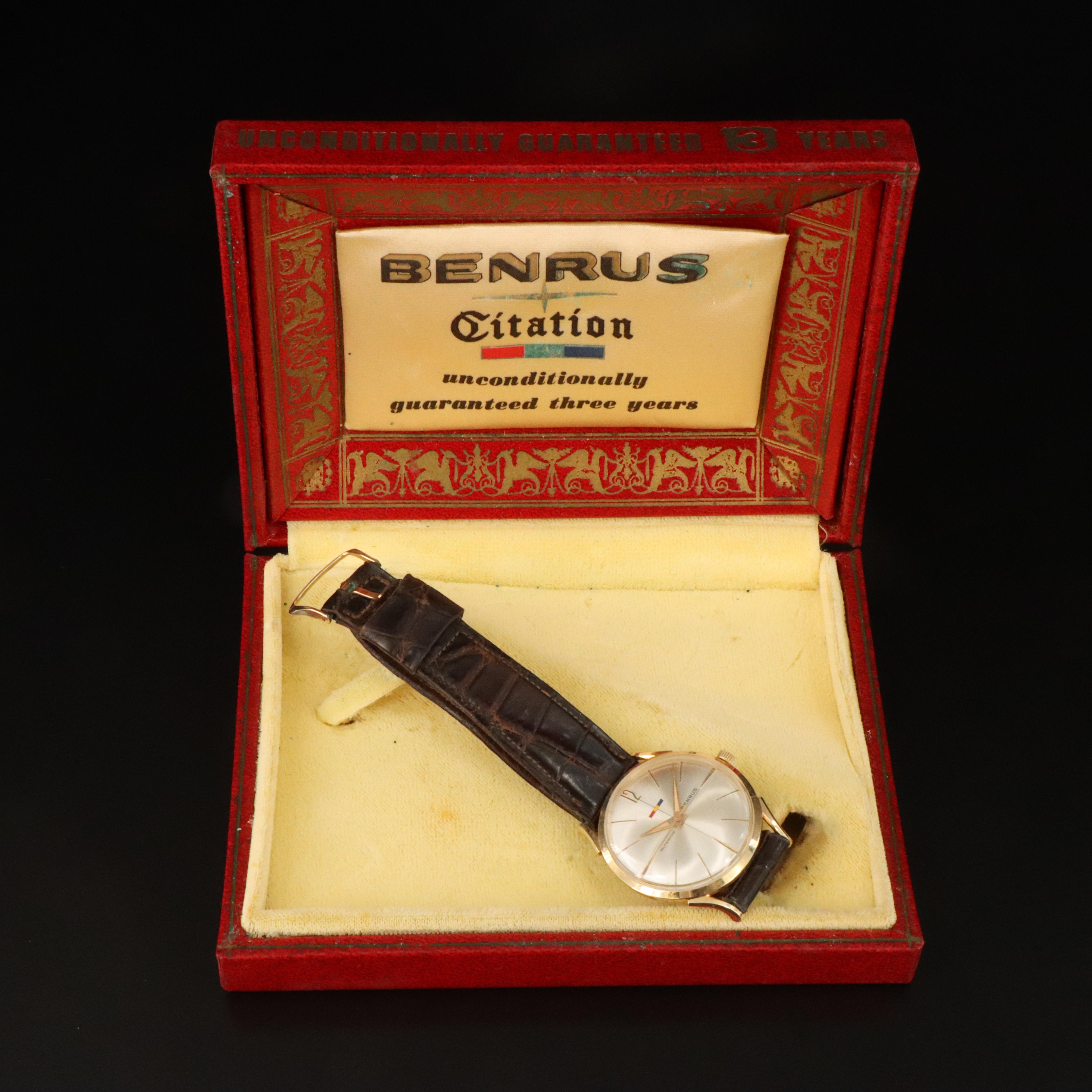 Vintage Benrus 14K Gold Automatic Watch