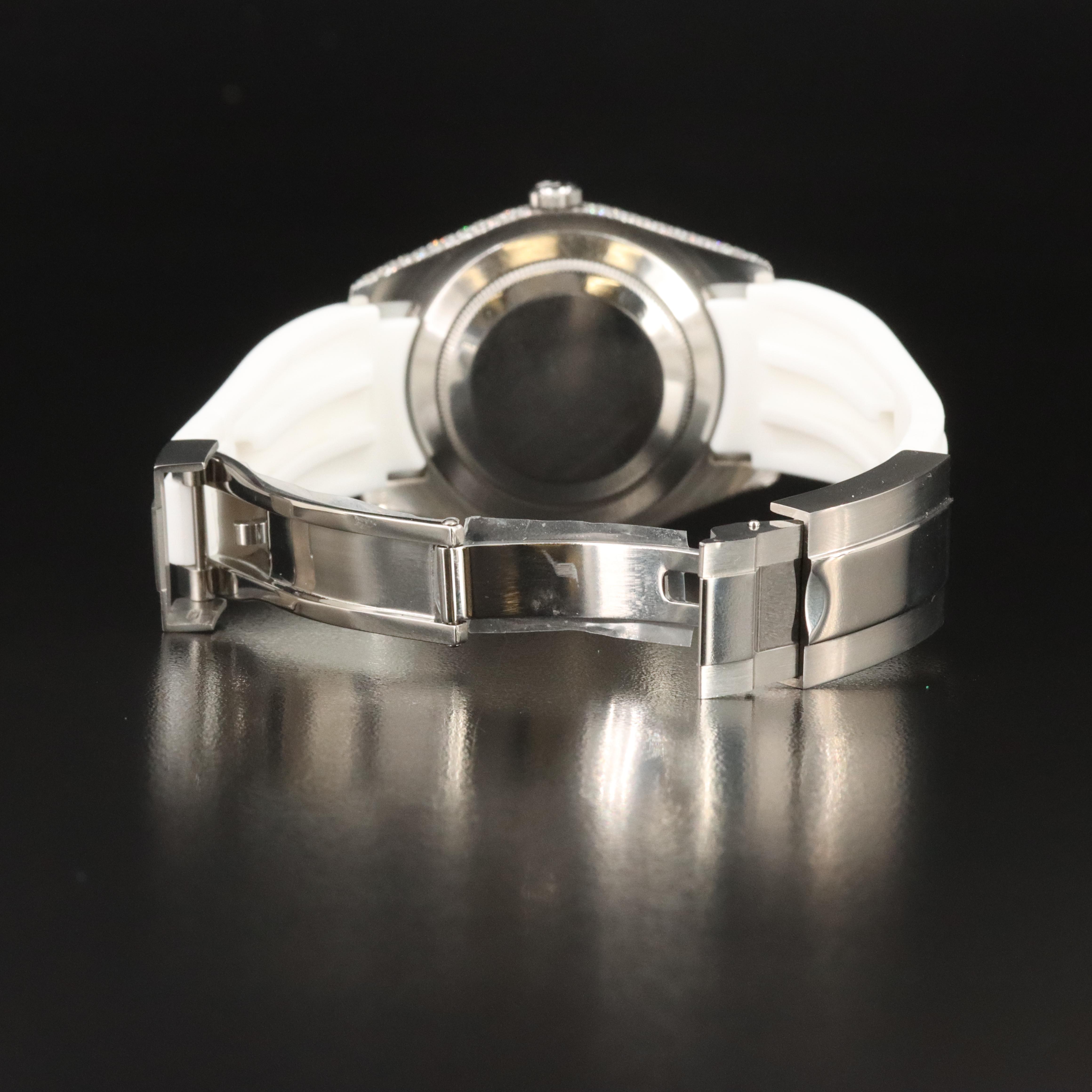 Rolex Datejust II ref.116334 Custom 9.50CTW Diamond Bezel & Dial Automatic Watch