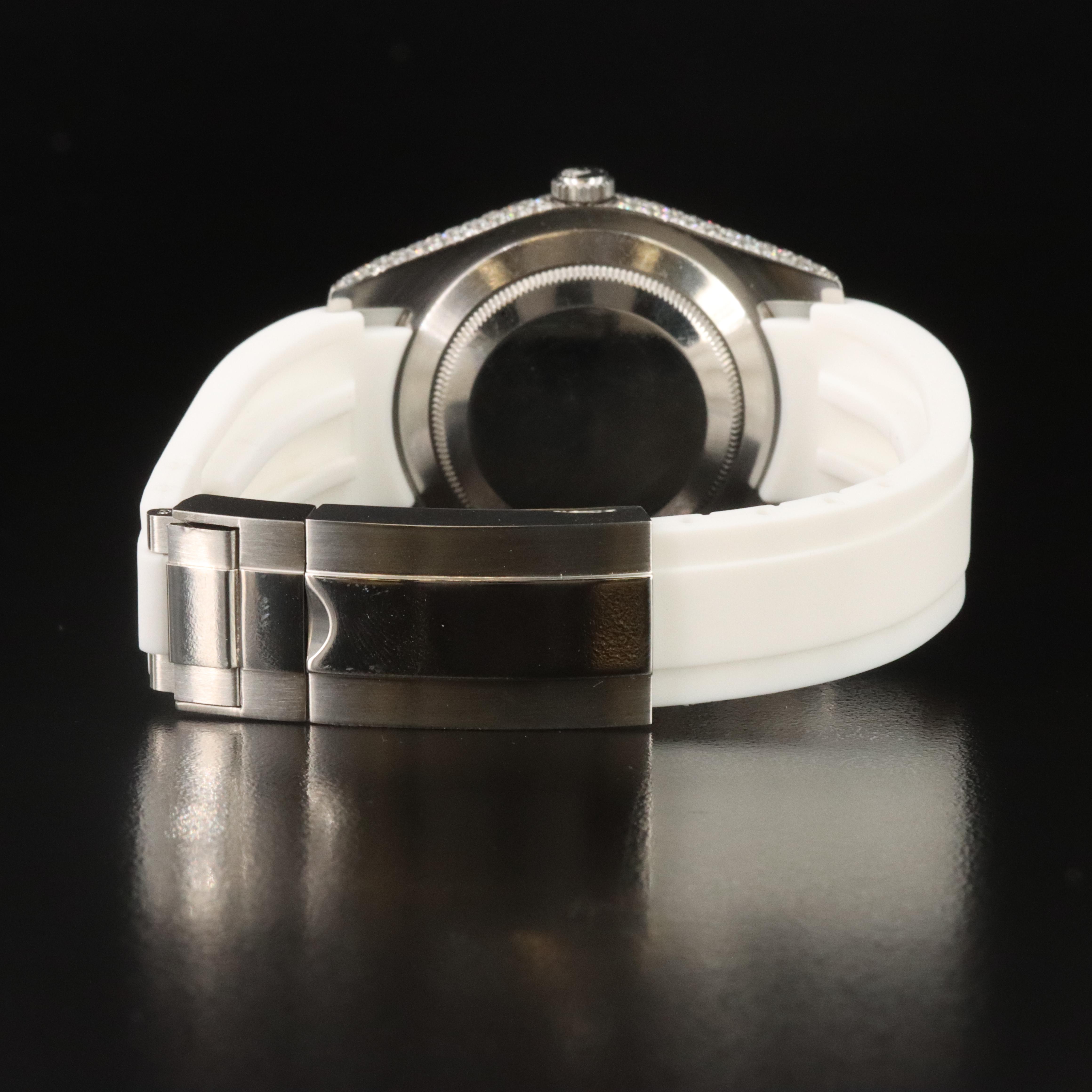 Rolex Datejust II ref.116334 Custom 9.50CTW Diamond Bezel & Dial Automatic Watch