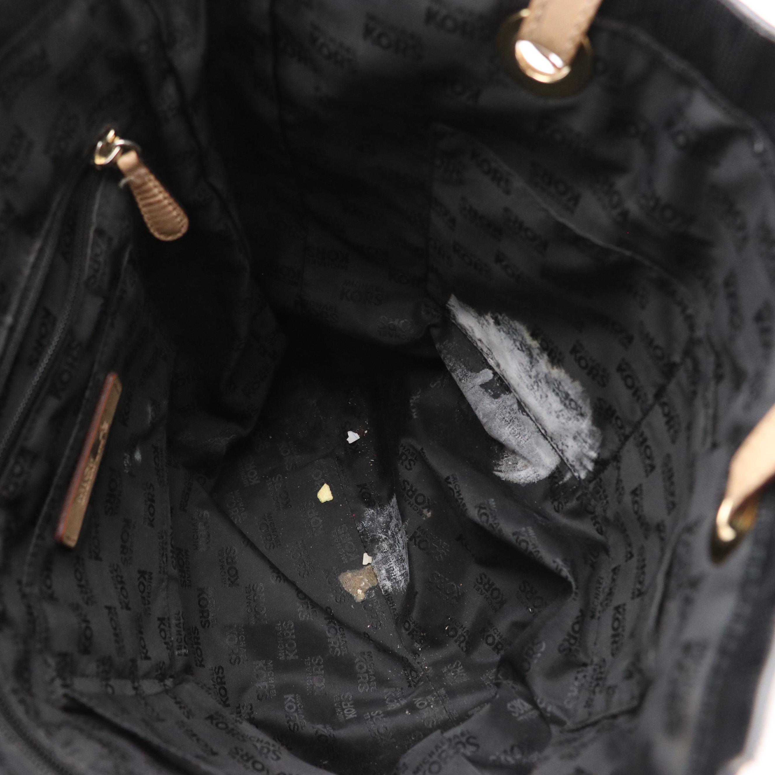 Michael Kors MK Jet Set Tote and Fulton Crossbody in Black Leather