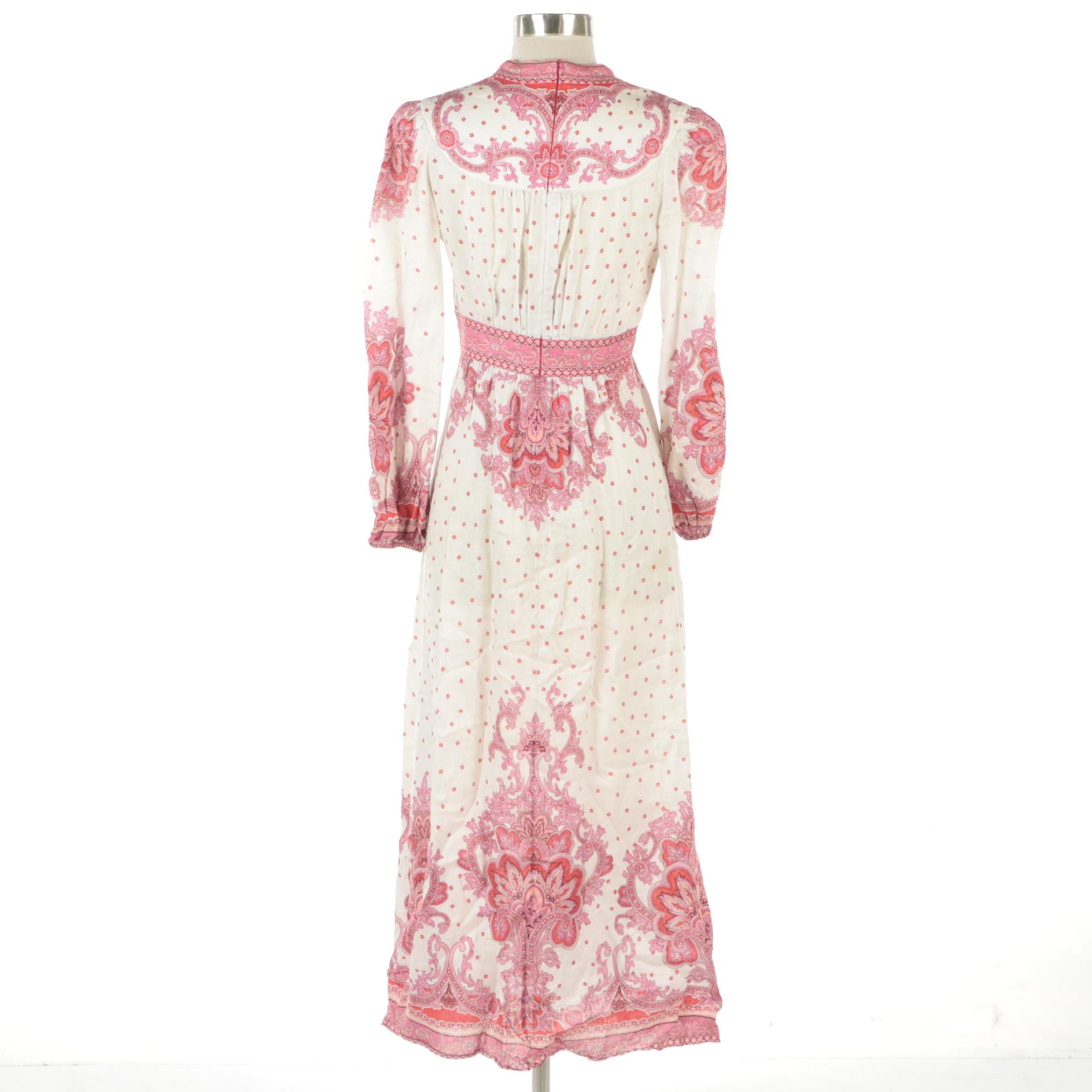 Zimmermann Button-Front Maxi Dress in Bells Paisley Printed Linen