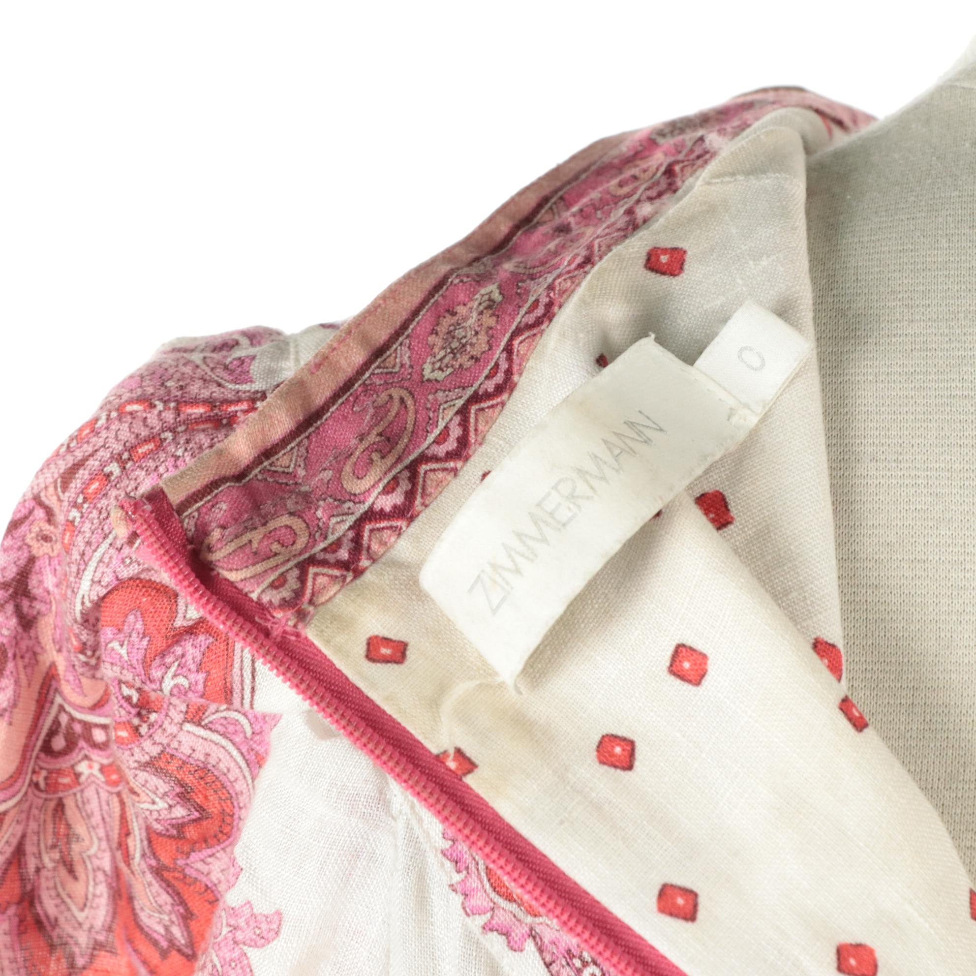 Zimmermann Button-Front Maxi Dress in Bells Paisley Printed Linen