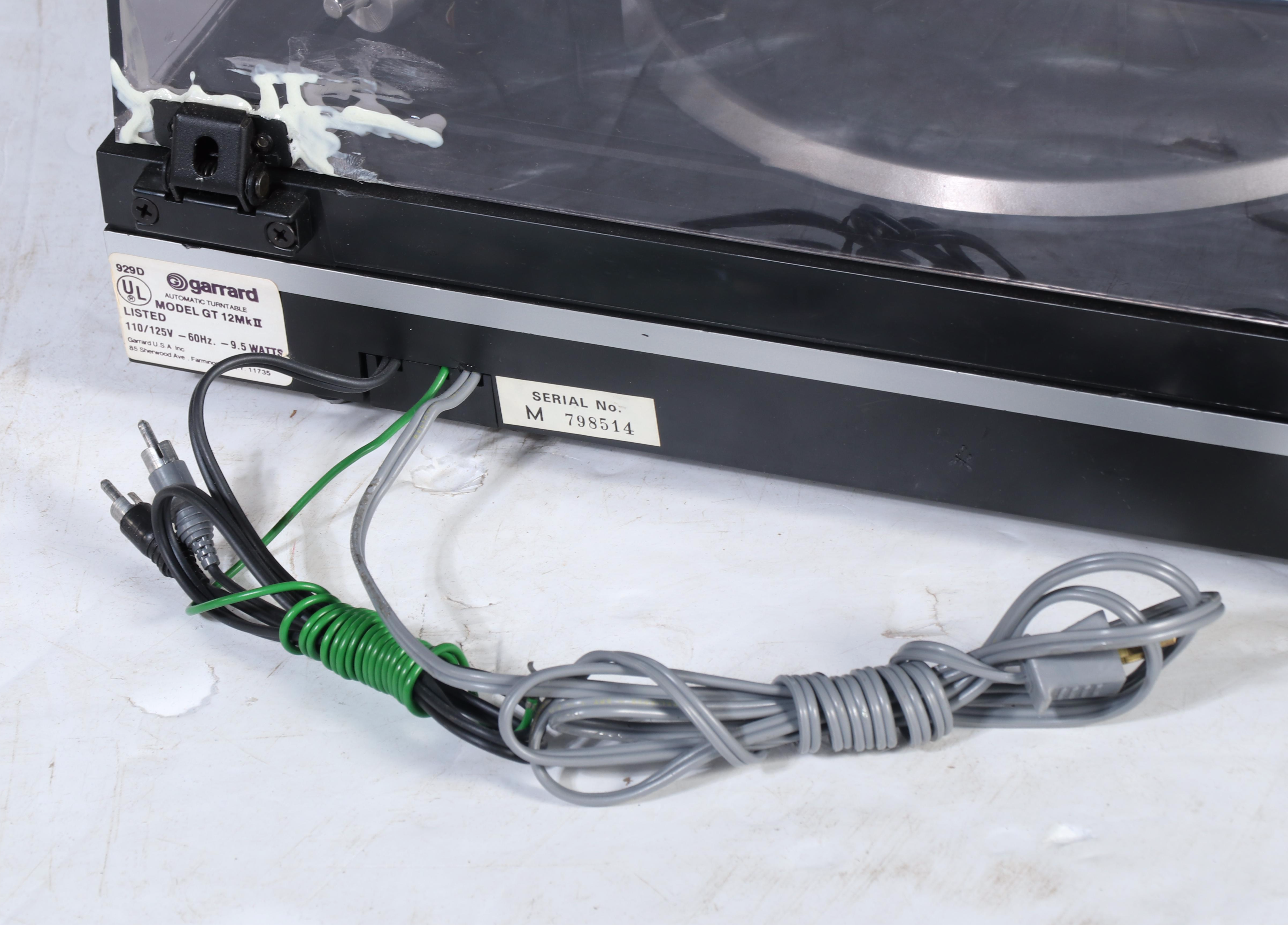 Garrard Turntable, Sony Cassette Deck, Harman Kardon Speaker, Lafayette Receiver