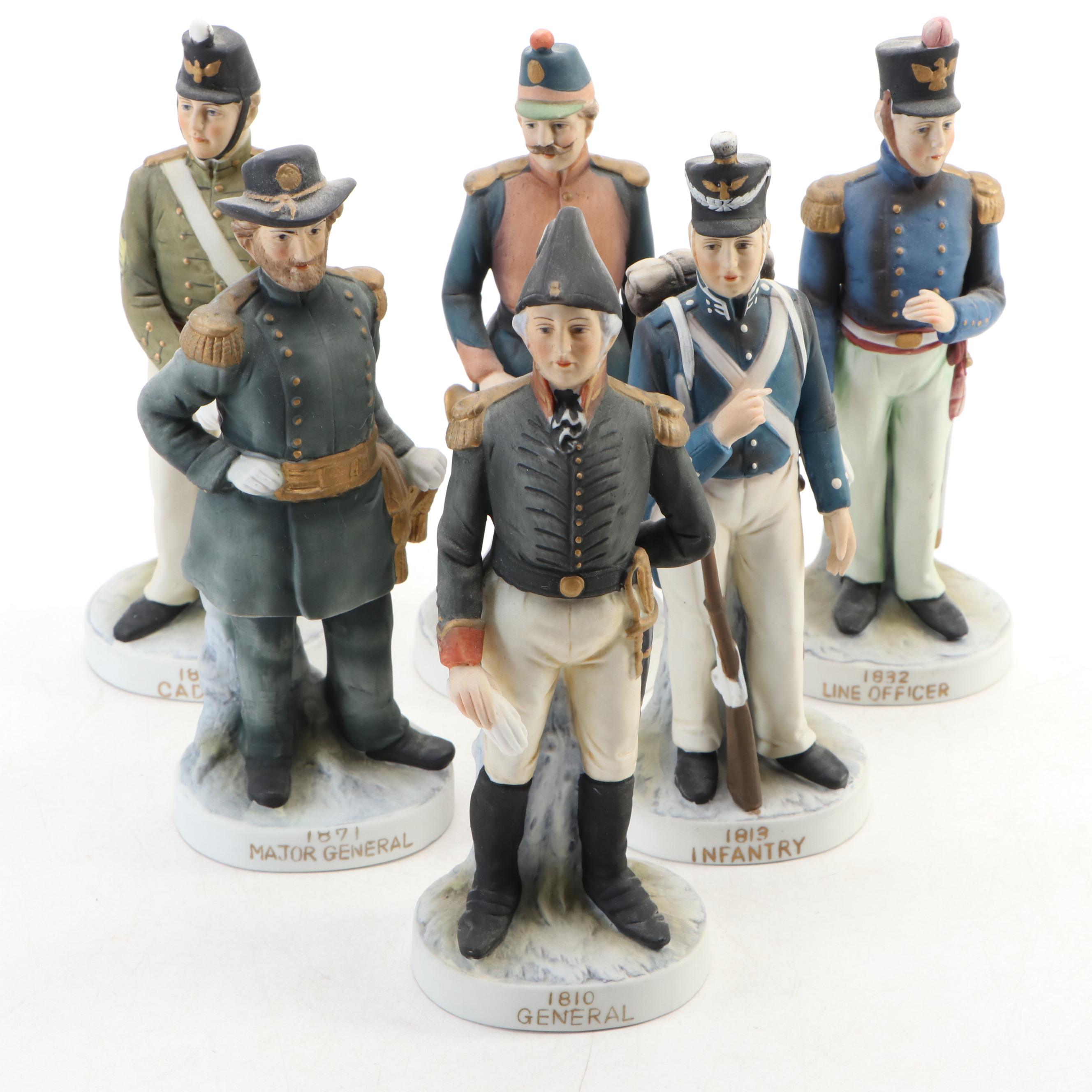 Lefton China Hand-Painted Porcelain Soldier Figurines