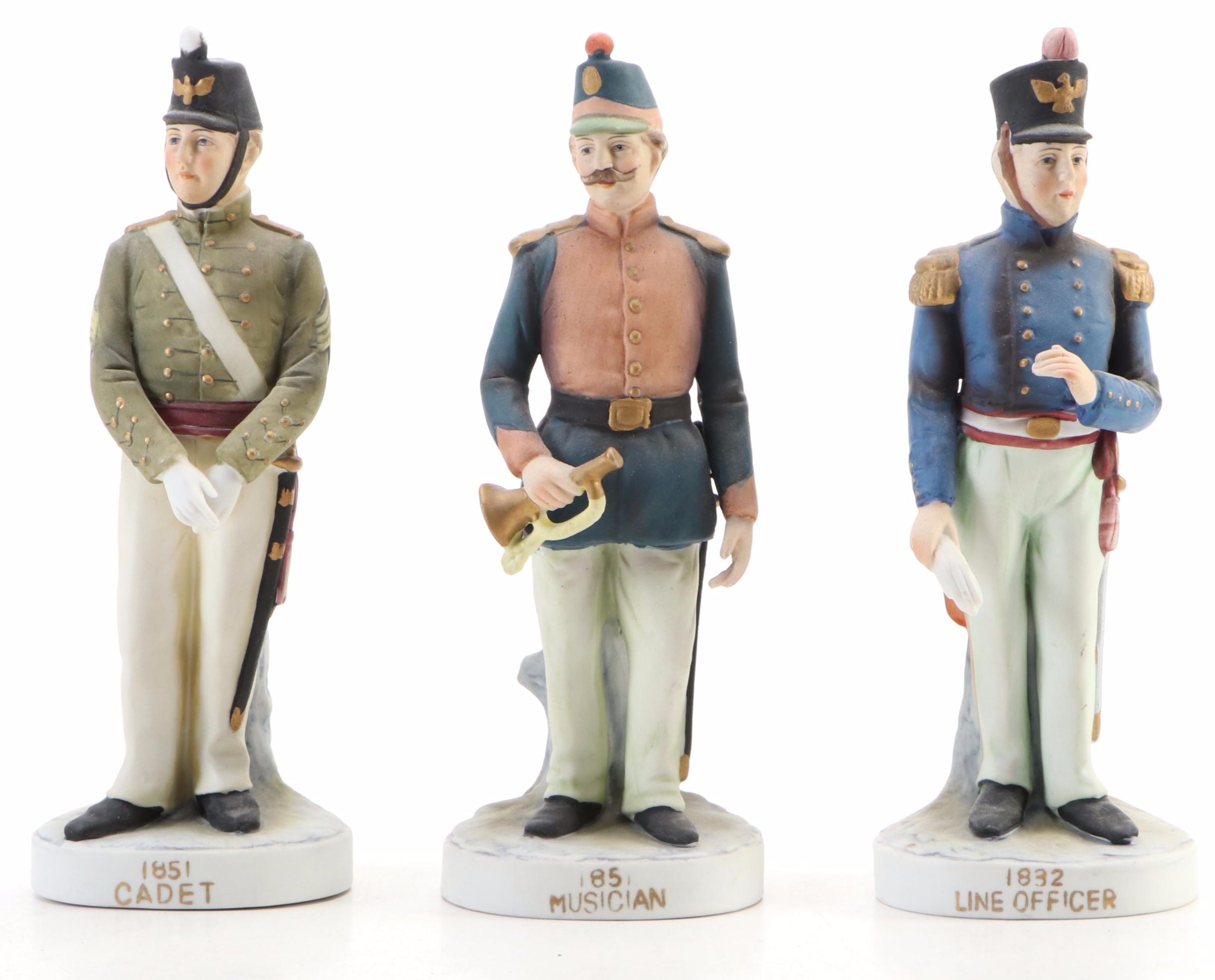 Lefton China Hand-Painted Porcelain Soldier Figurines