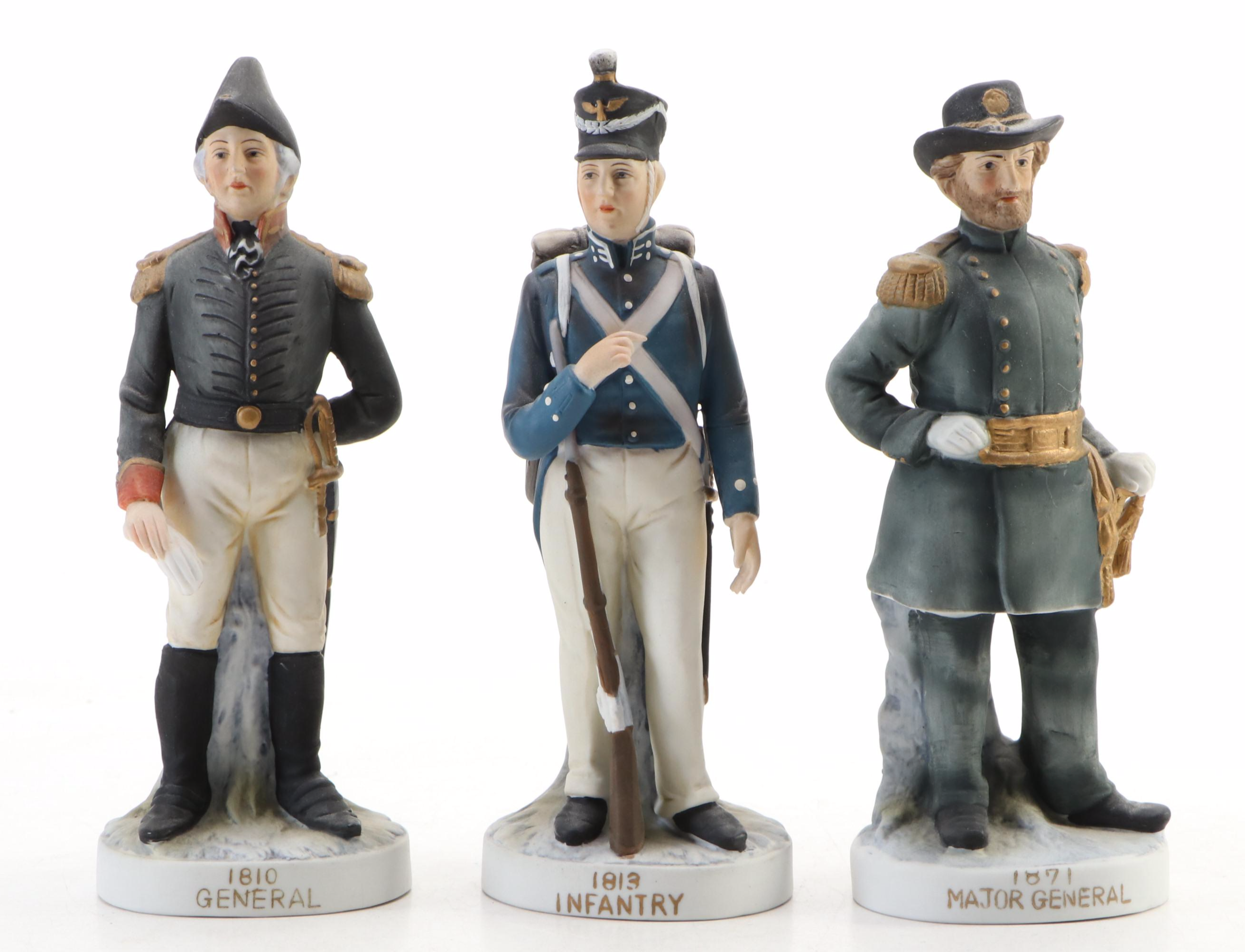 Lefton China Hand-Painted Porcelain Soldier Figurines