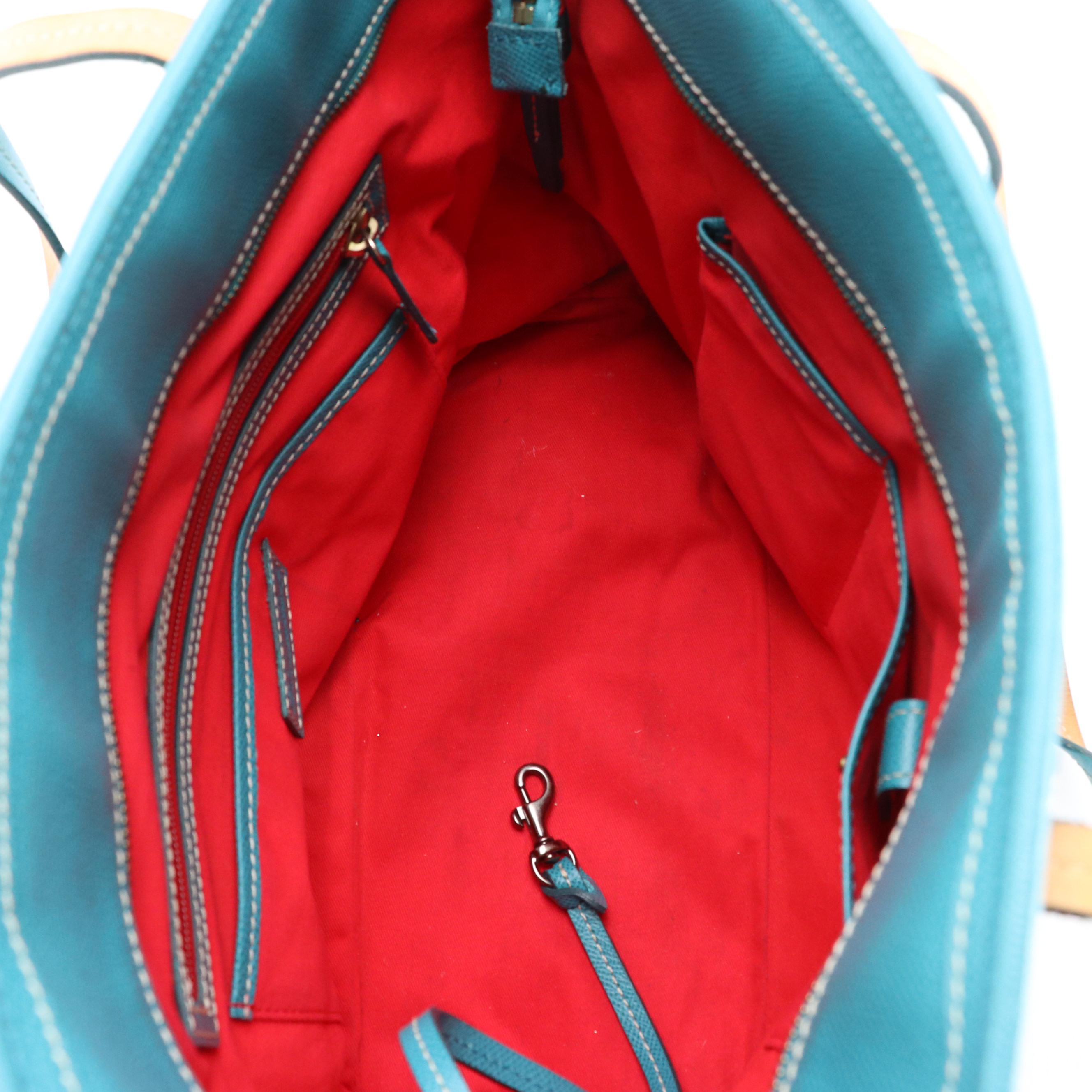 Dooney & Bourke Dillen Double Pocket Satchel and Shoulder Bag in Leather