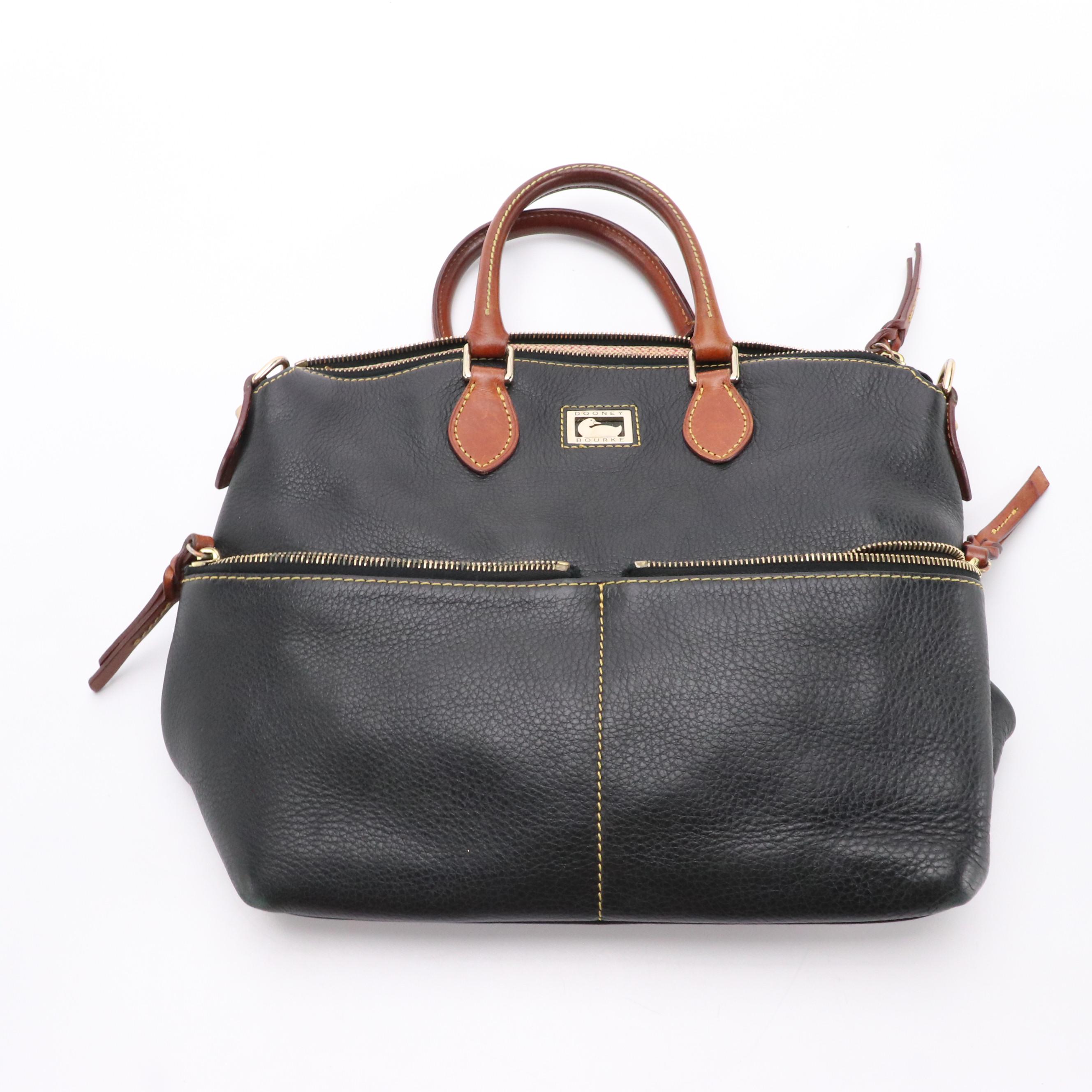 Dooney & Bourke Dillen Double Pocket Satchel and Shoulder Bag in Leather