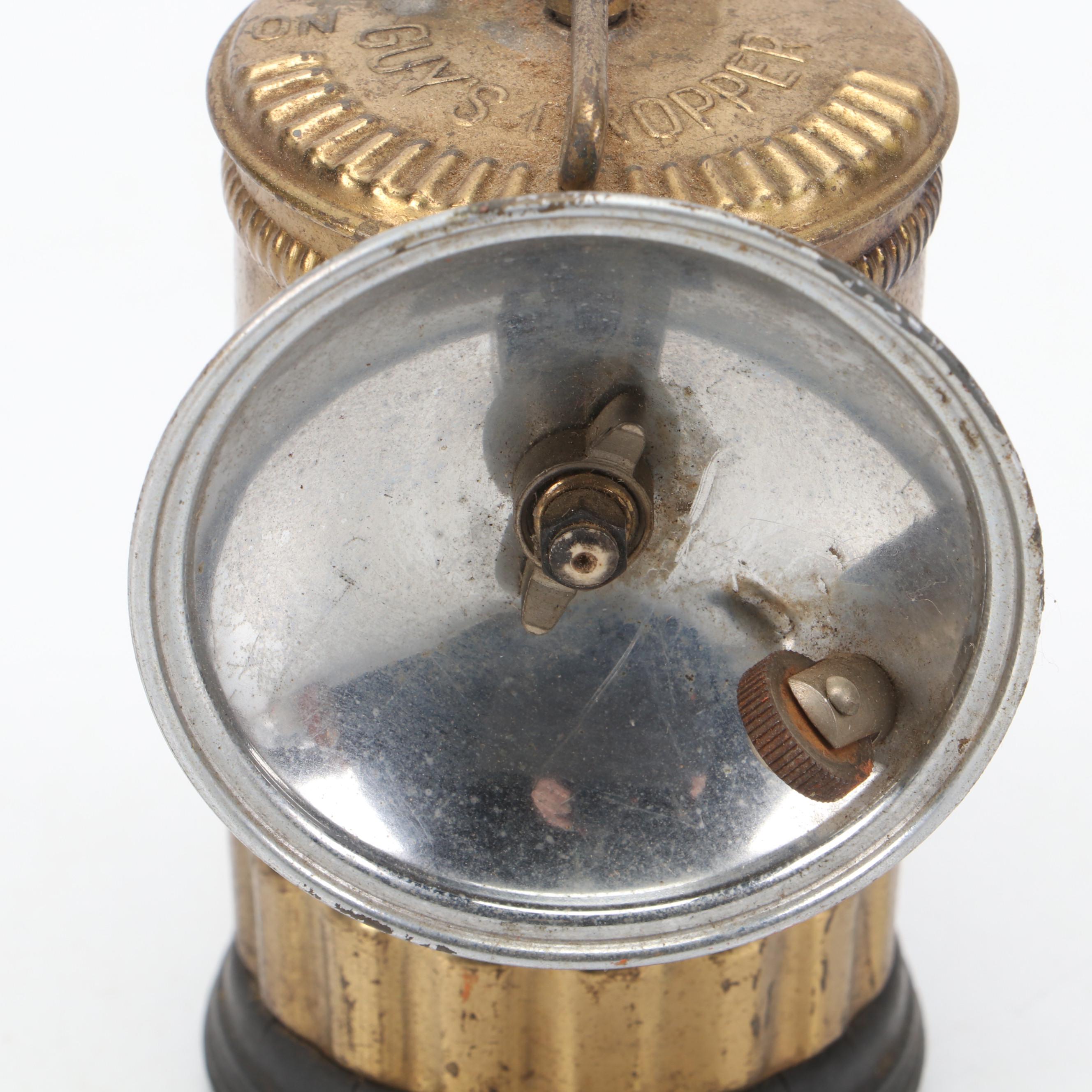 Universal Lamp Co "Guy's Dropper" Metal Carbide Lamp