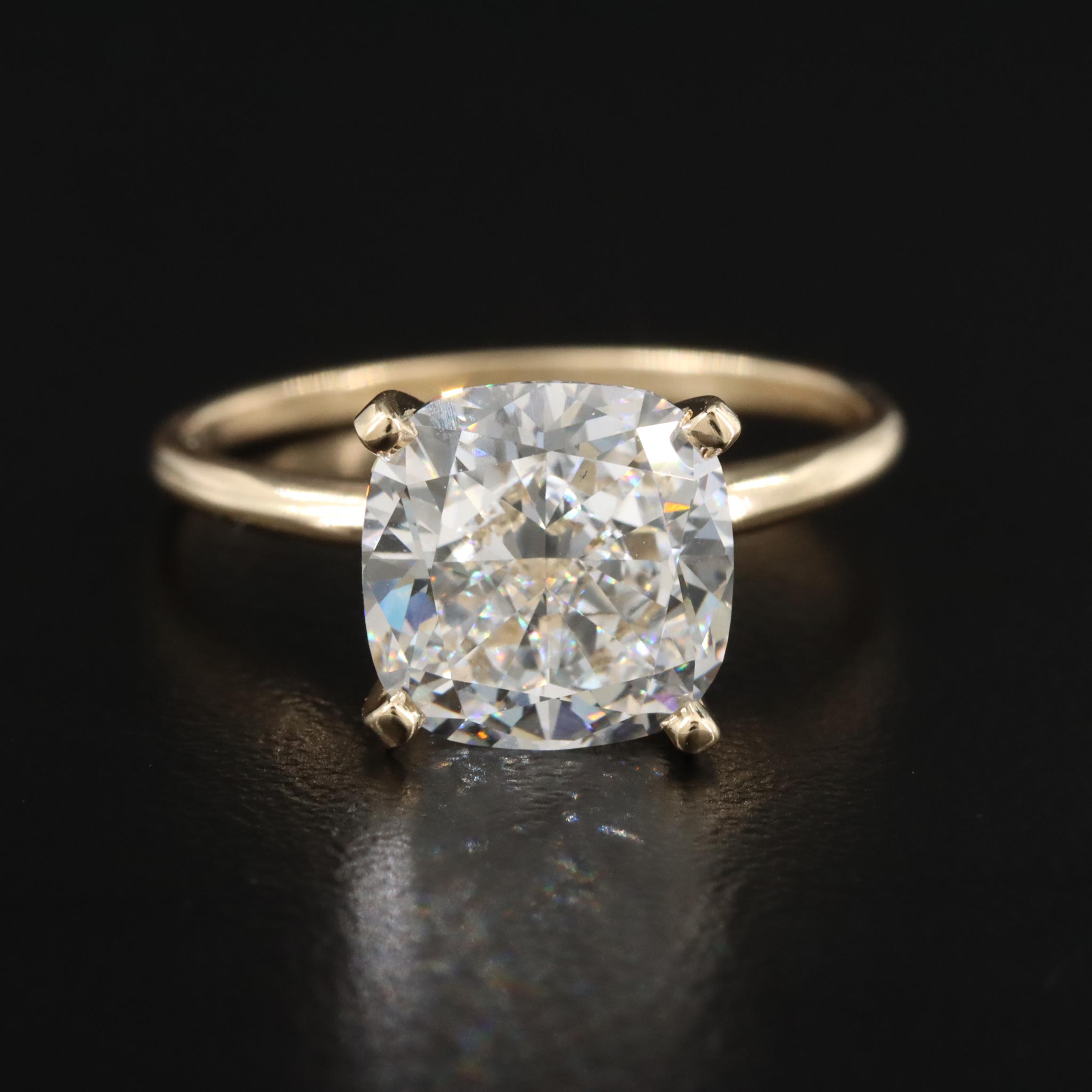 14K 4.51 CT Lab Grown Diamond Solitaire Ring with IGI Report